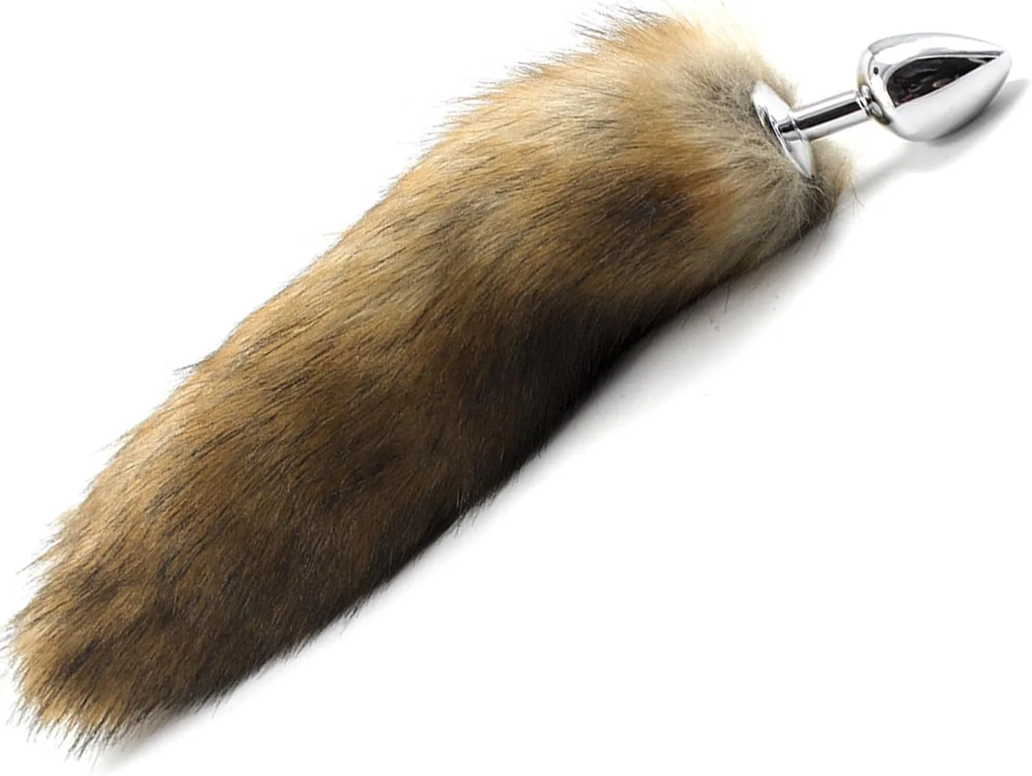 BronzeFur Brown Fox Tail Steel Butt Plug Cosplay - Image 6
