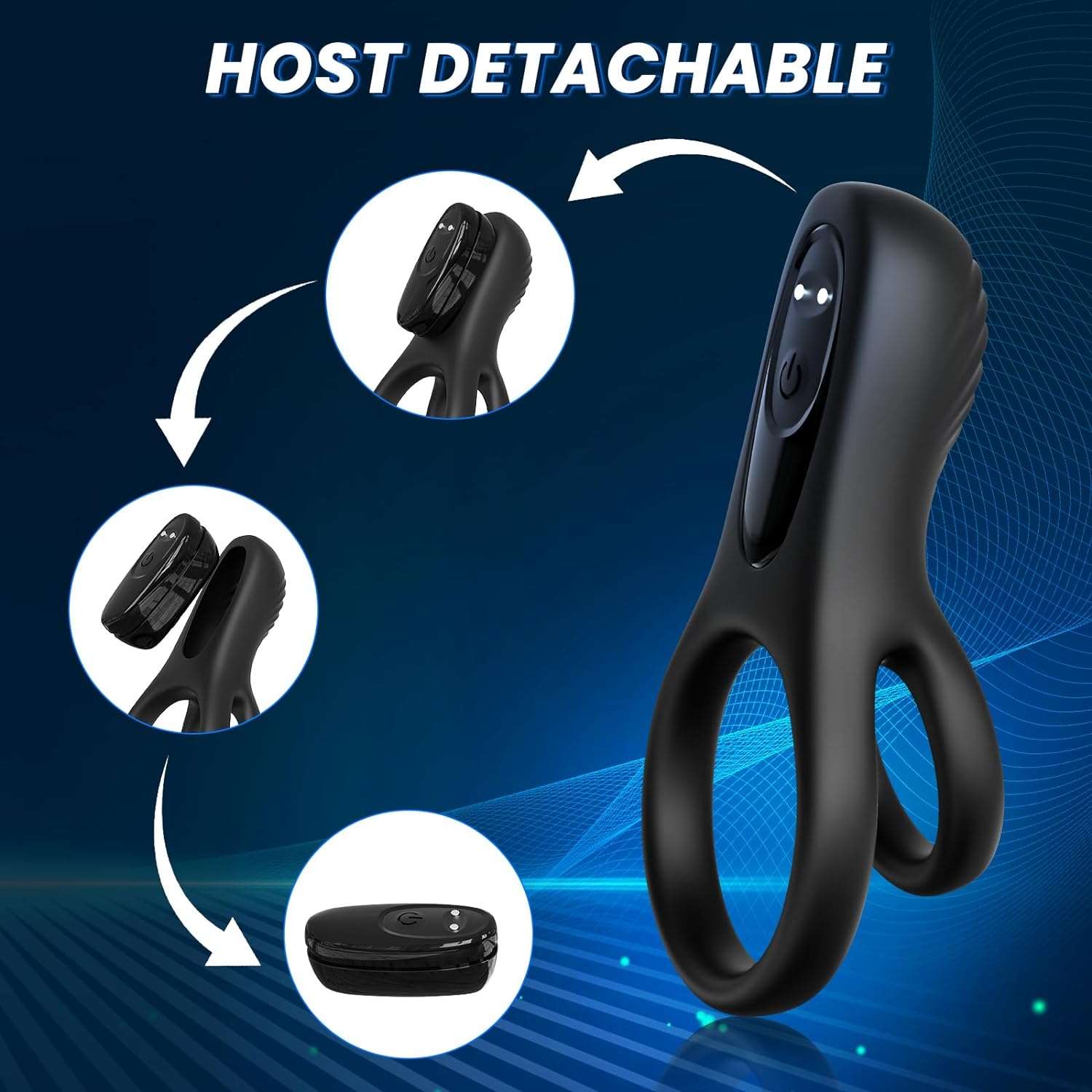 UnityPulse Remote Control Clitoral Stimulator Penis Ring - Image 4