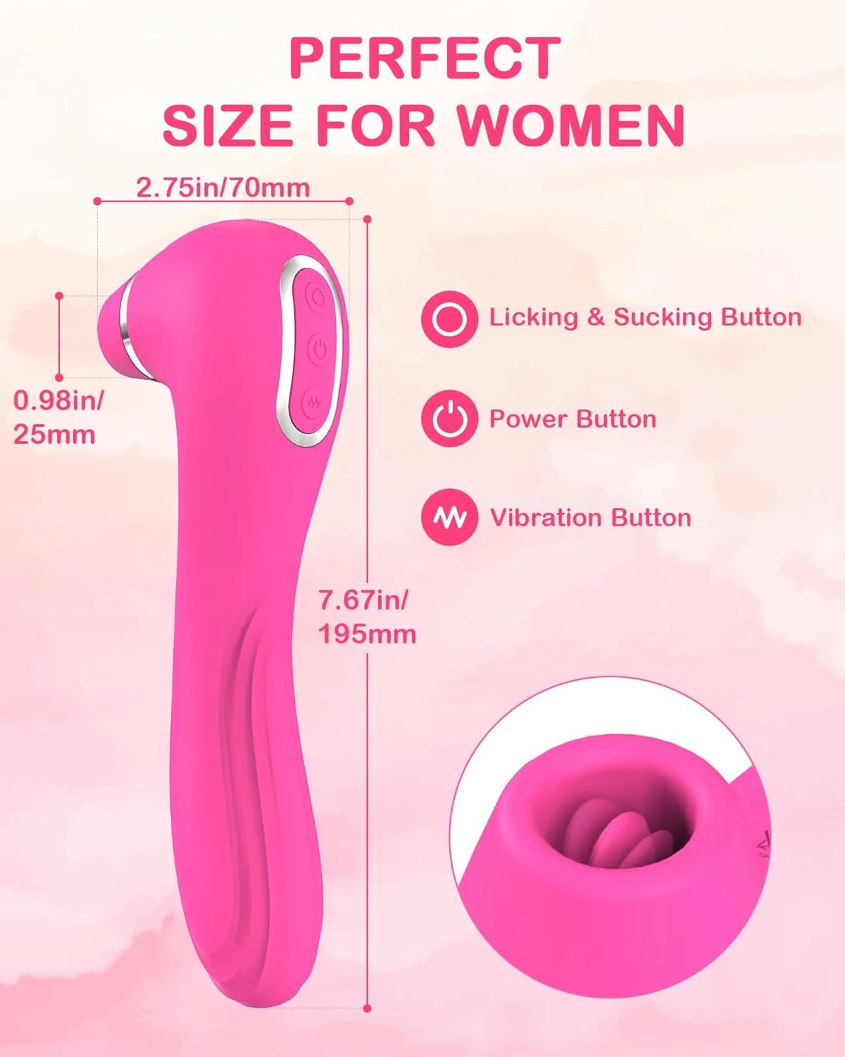 LuxeSync App Control Suction Tongue Licking Clit Vibrator 4-in-1 - Image 4