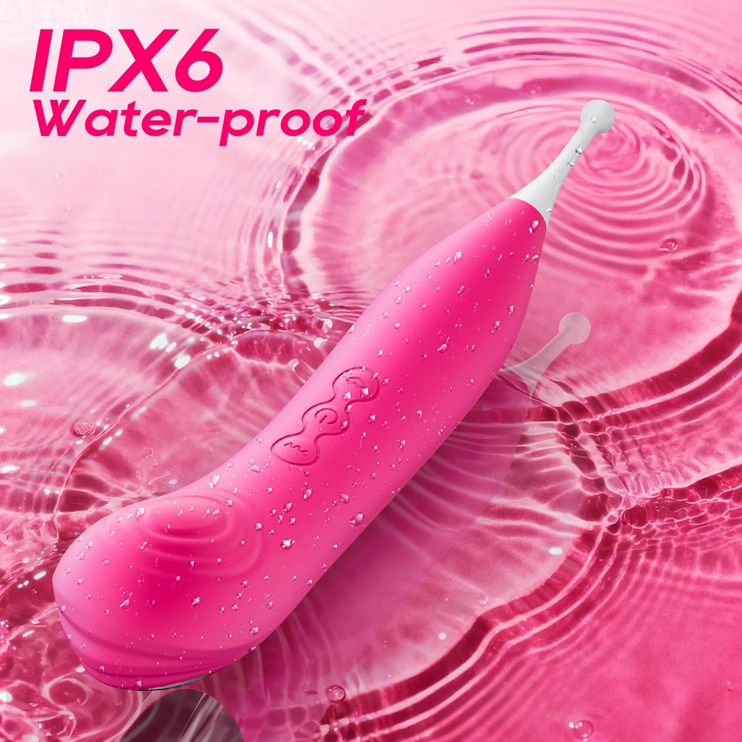 PinPoint Clitoral Wand Vibrator 7 Modes Tapping 3 Heads - Image 6