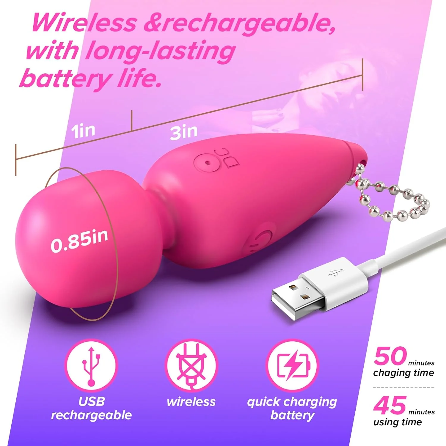 CloudKiss Mini Vibrator Wand - Image 7