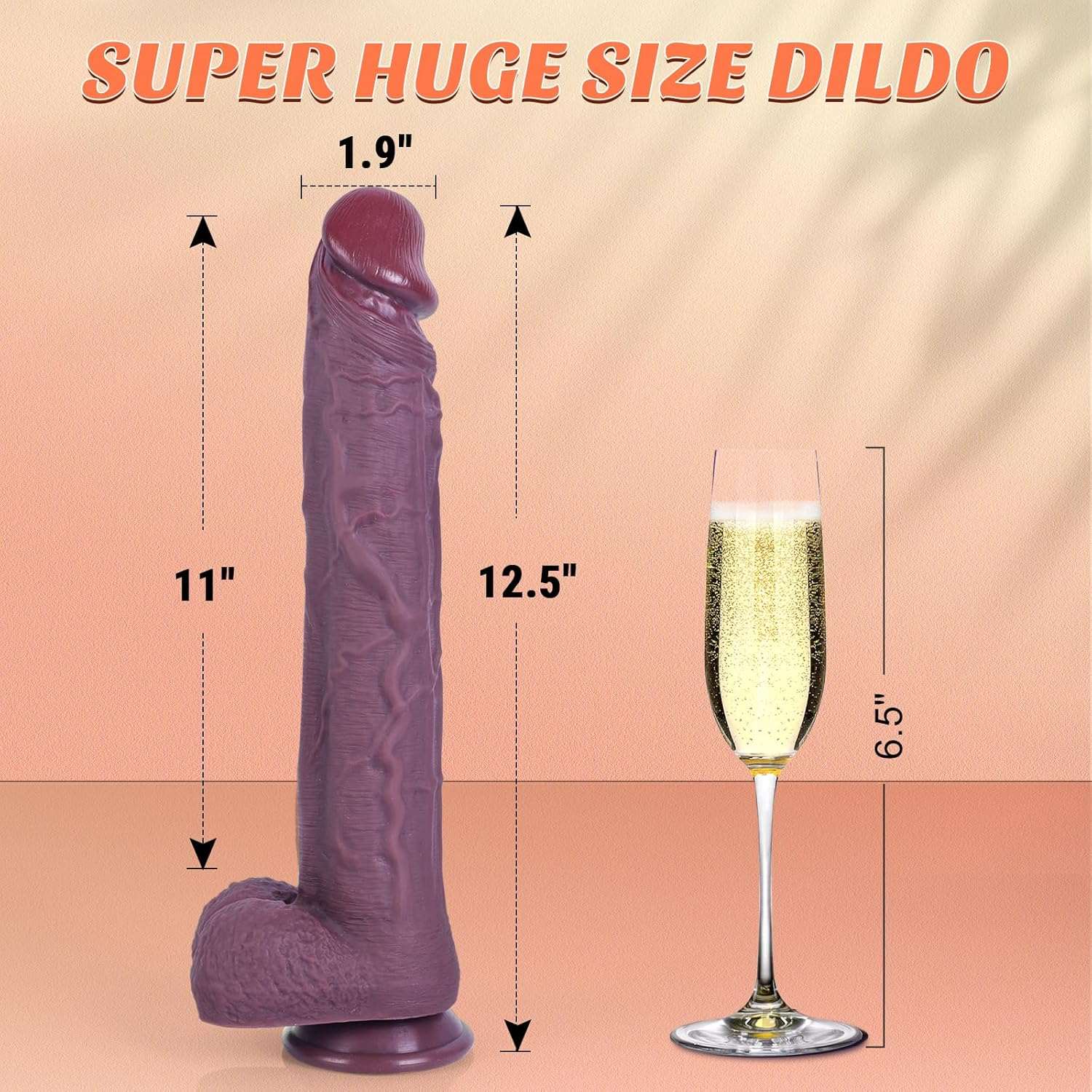 CoffeeBean 12" Huge Realistic Dildo - Image 6