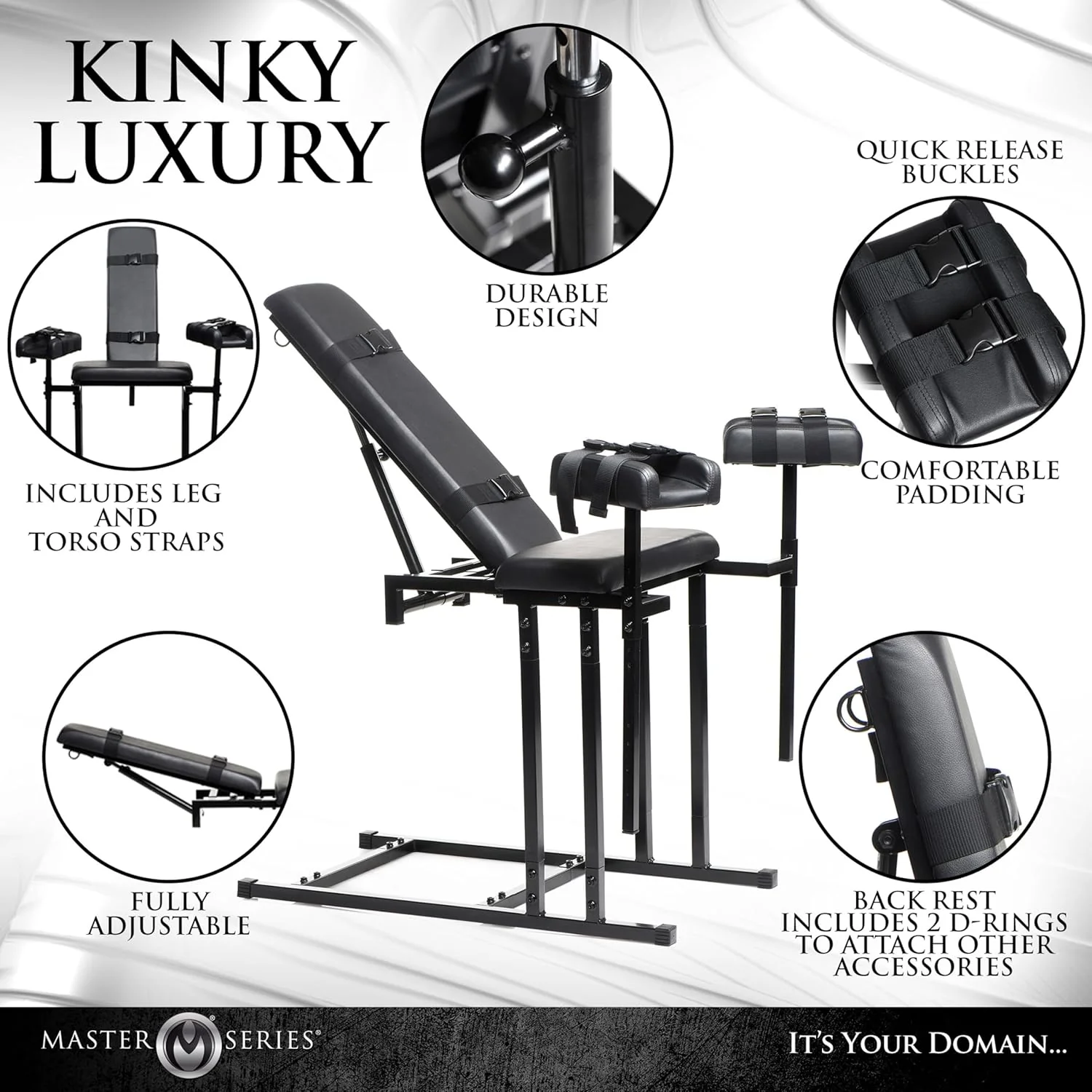 ControlChair Adjustable BDSM Obedience Chair - Image 4