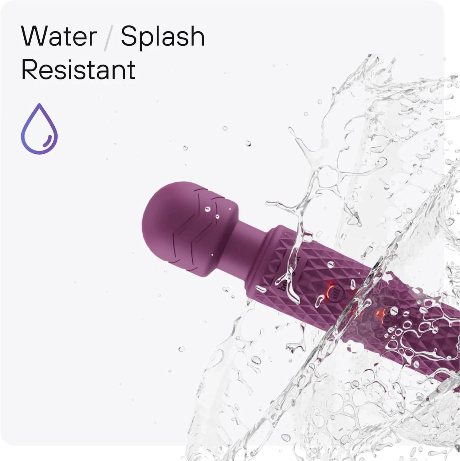 PrismFlex Wand Vibrator 20 Patterns 8 Speeds Rechargeable - Image 6