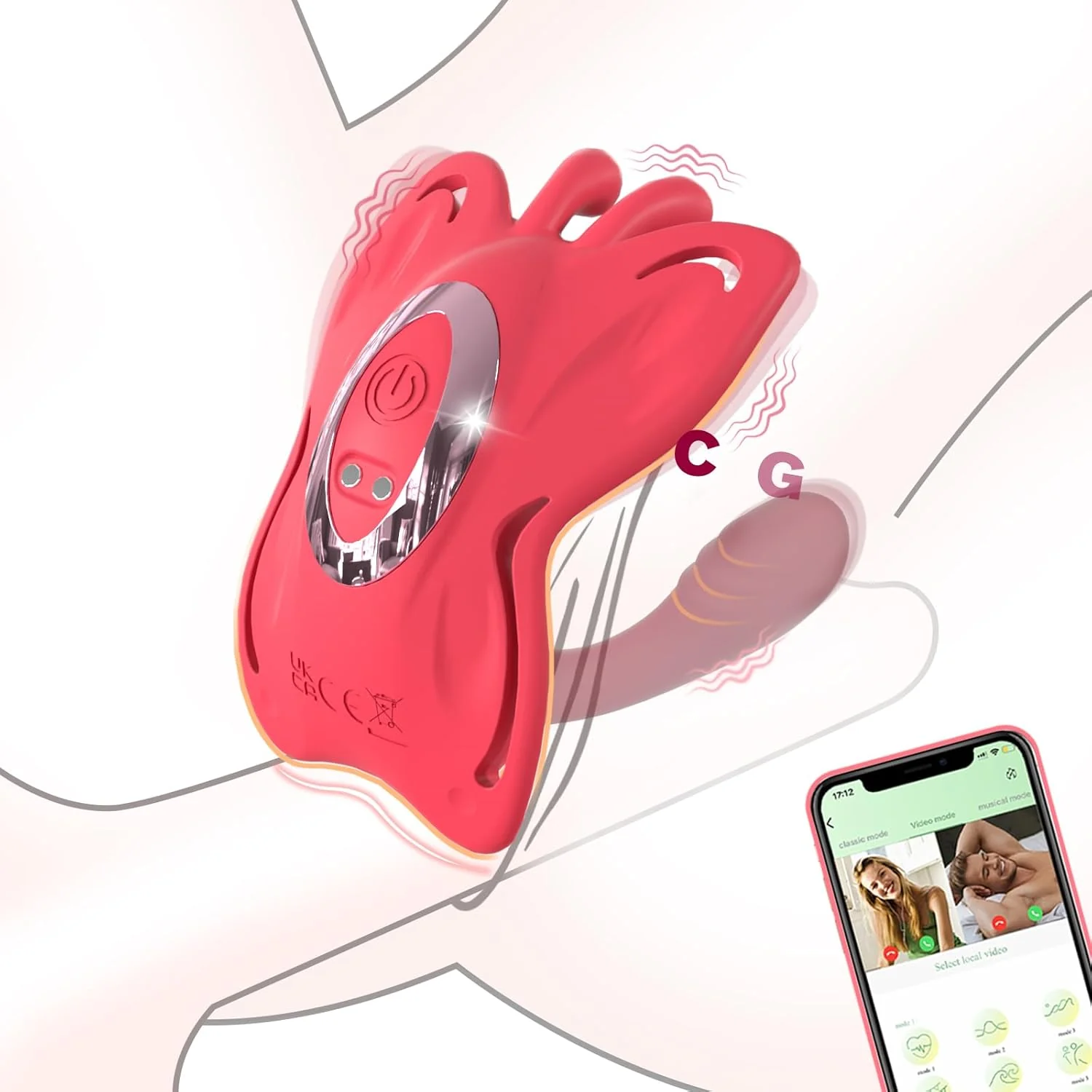 ButterflySync APP Butterfly Couple Panty Vibrator 9 Modes