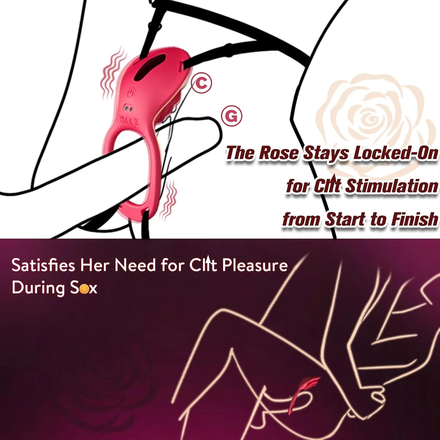 BloomControl Wearable Cock Ring Clit Stimulator App Remote - Image 2