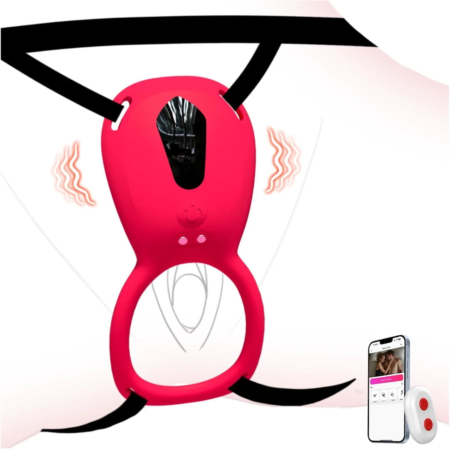 PetalLink App Control Cock Ring Clit Stimulator Wearable