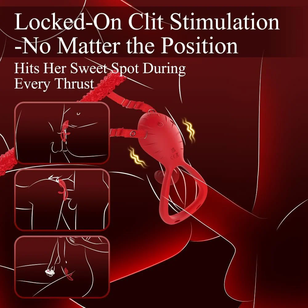 BloomDrive Cock Ring Clit Stimulator G-Spot Wearable 9 Modes - Image 2