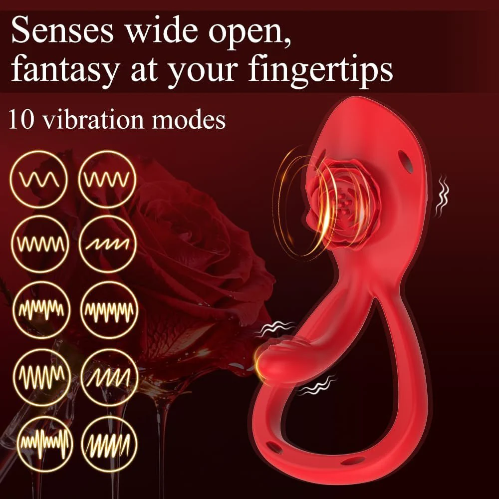BloomDrive Cock Ring Clit Stimulator G-Spot Wearable 9 Modes - Image 3