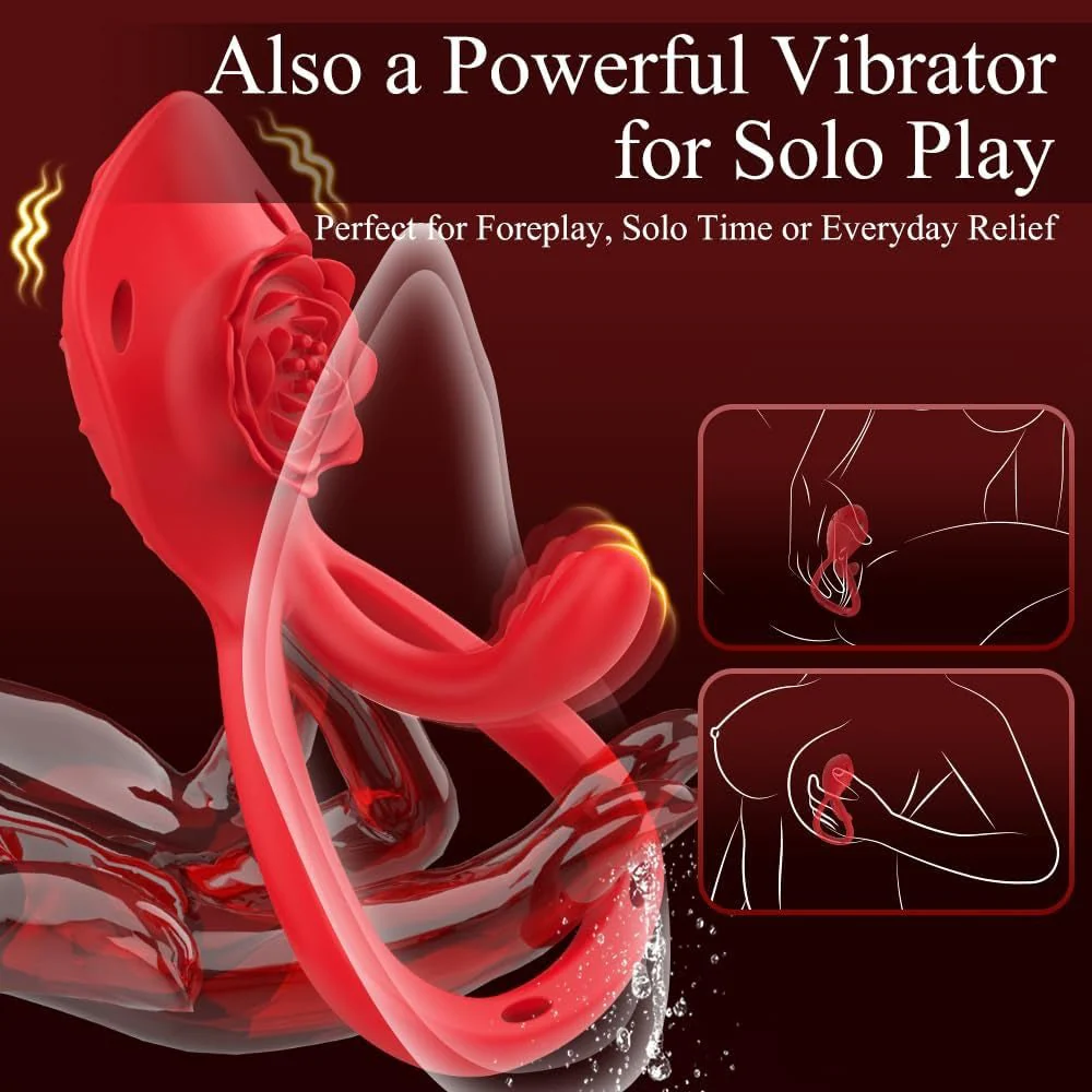 BloomDrive Cock Ring Clit Stimulator G-Spot Wearable 9 Modes - Image 4