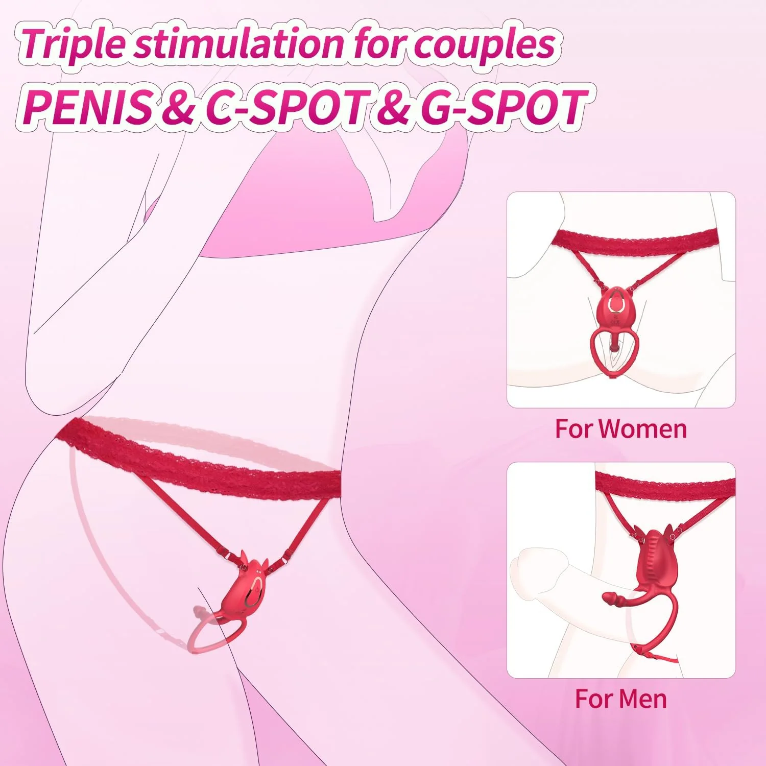 SyncFusion Wearable Cock Ring Clit Stimulator App 10 Modes - Image 2