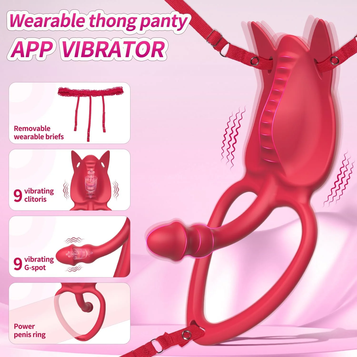 SyncFusion Wearable Cock Ring Clit Stimulator App 10 Modes - Image 6