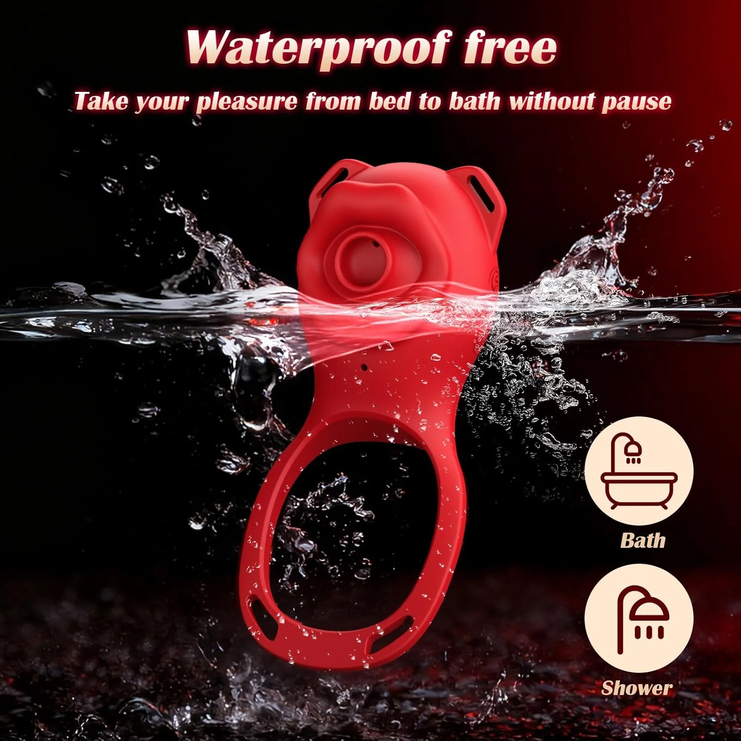 AeroPetal Clit Sucker Cock Ring App Remote 7 Modes Waterproof - Image 8