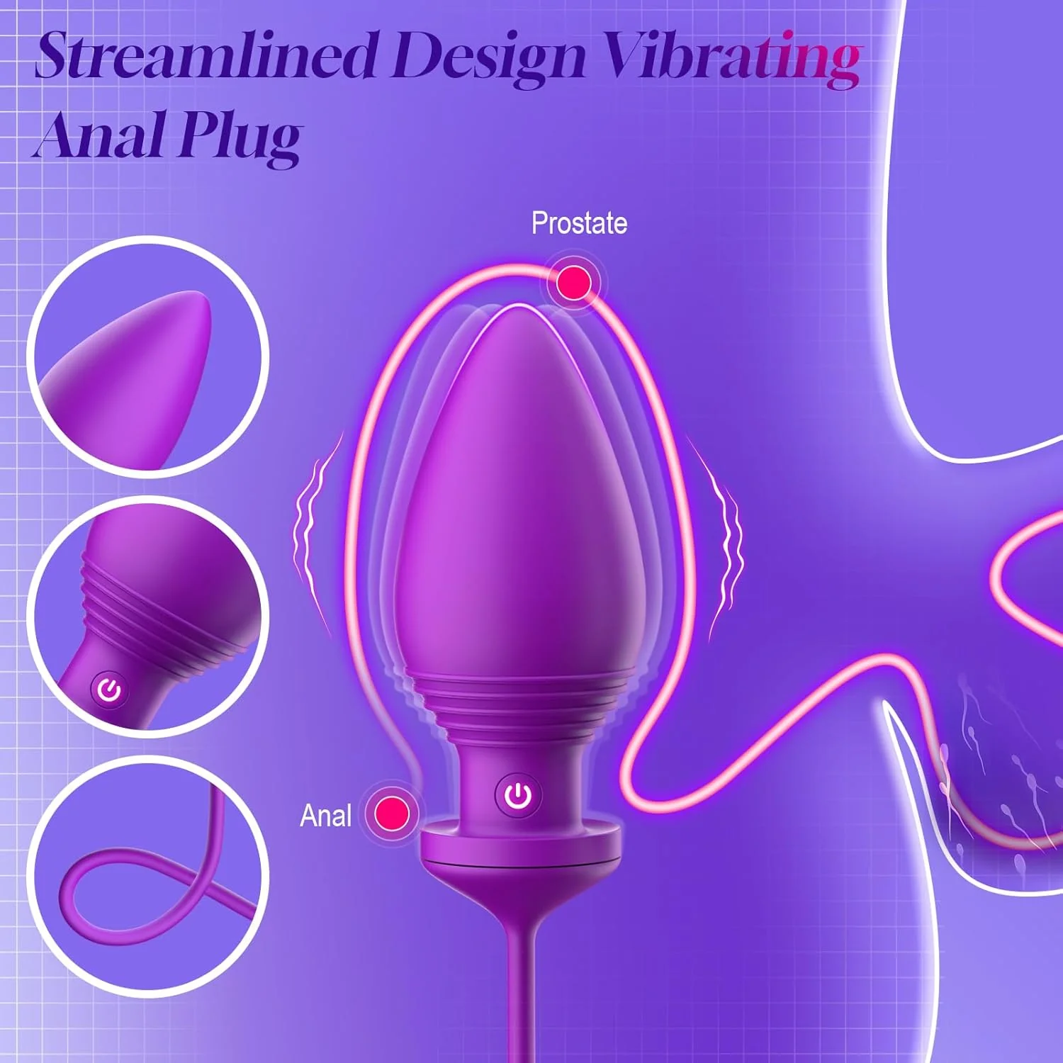FusionFlex 3-in-1 Vibrating Dildo & Anal Plug Set Couples Toy - Image 3