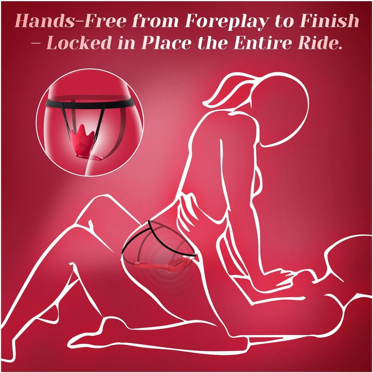 PetalDrive Rose Cock Ring Clit Stimulator App Control - Image 4