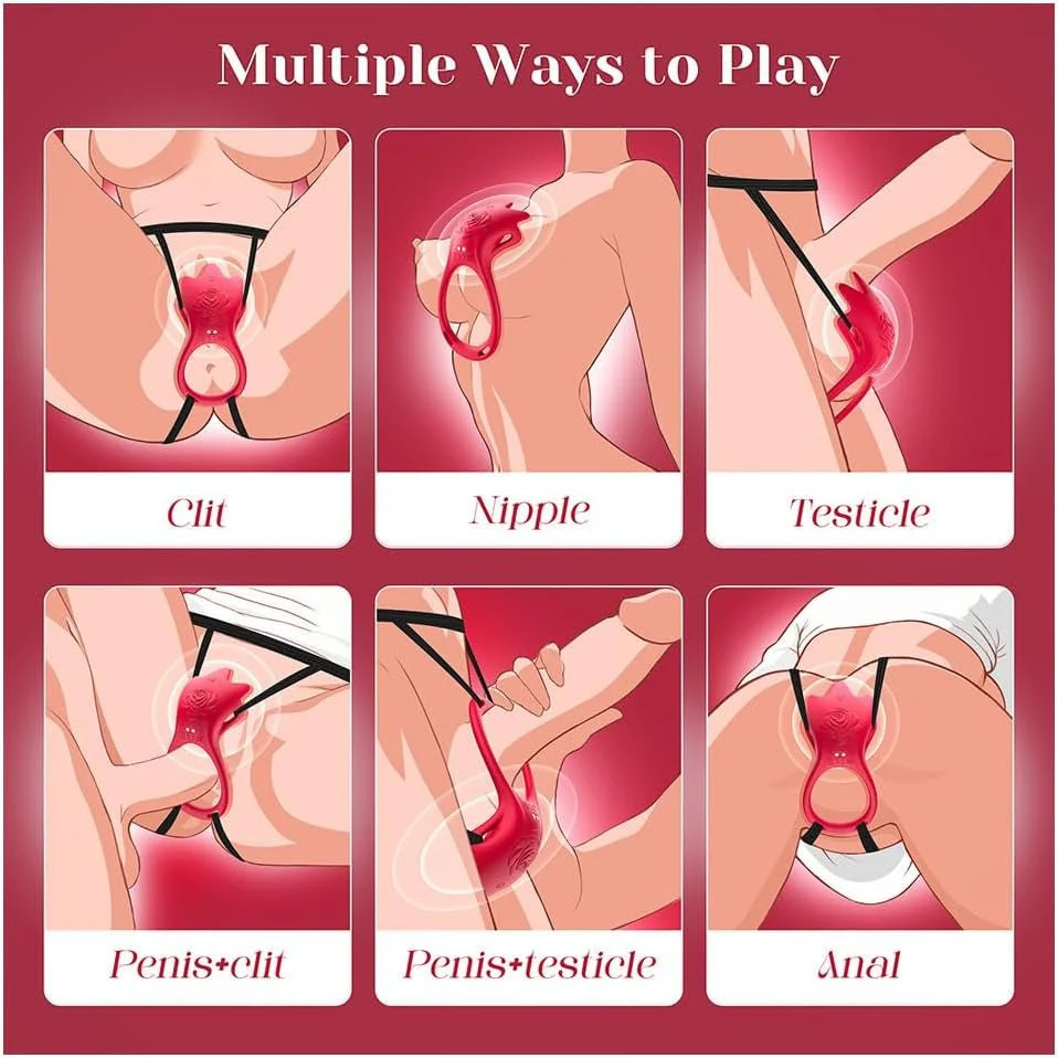 PetalDrive Rose Cock Ring Clit Stimulator App Control - Image 6
