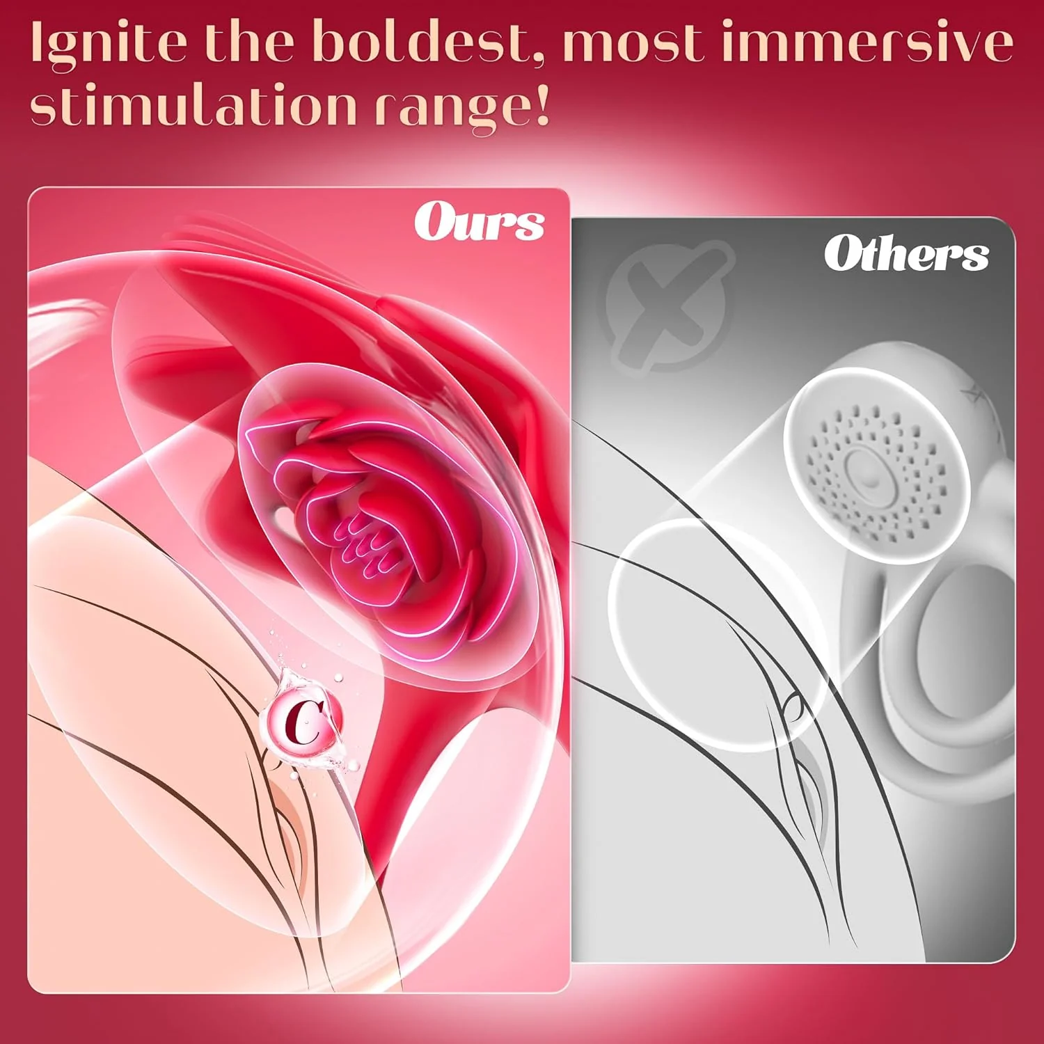 PetalDrive Rose Cock Ring Clit Stimulator App Control - Image 7