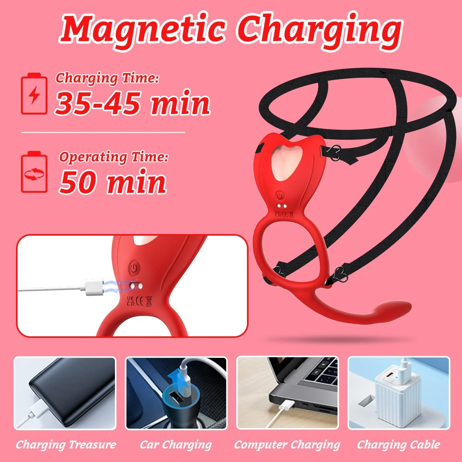 TriWear 3-in-1 Wearable Cock Ring Anal Plug 9 Modes - Image 5
