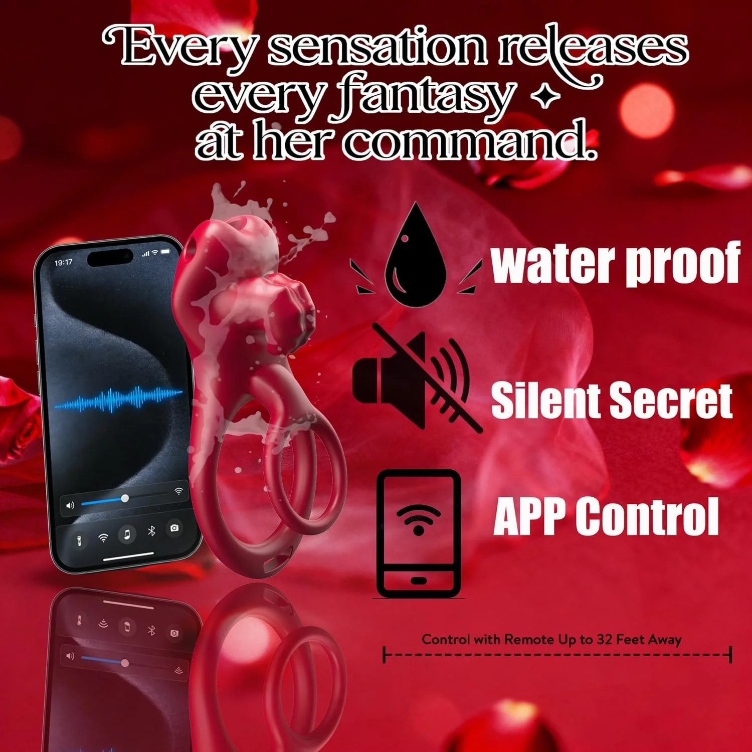 CrimsonSwitch Convertible Cock Ring Clit Stimulator App Control - Image 7
