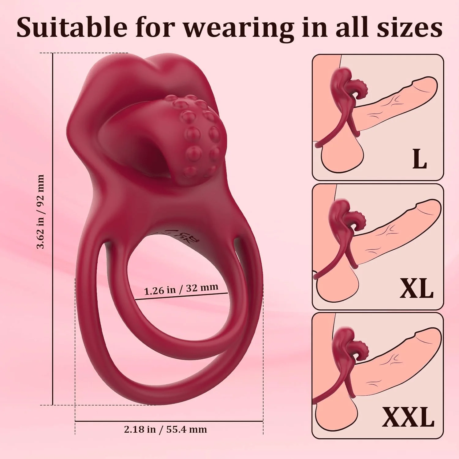 VinoFlex Wearable Cock Ring Clit Stimulator App Remote - Image 4