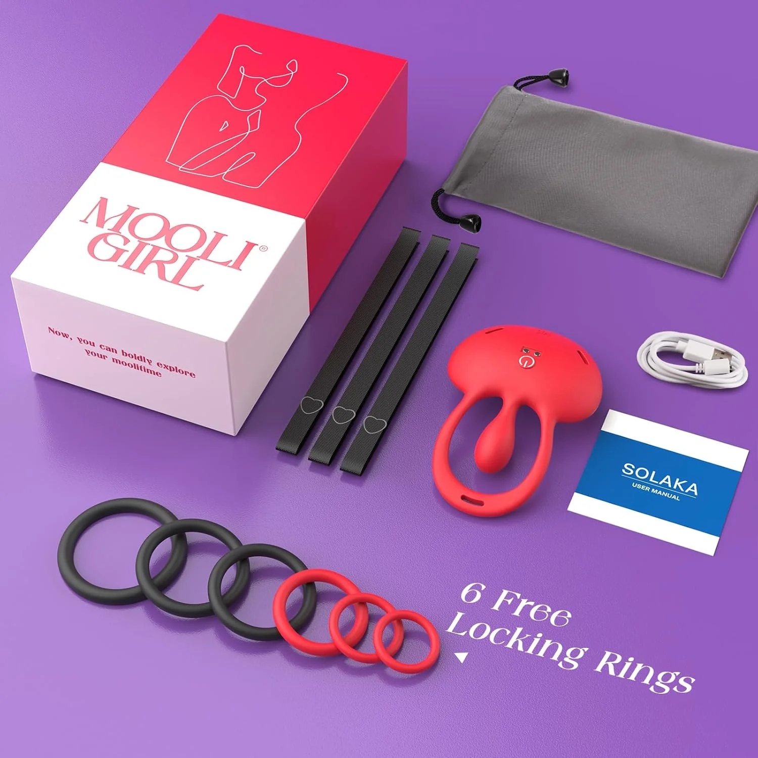 PulseCoreXI Cock Ring Clit Stimulator Remote 9 Modes Set - Image 8