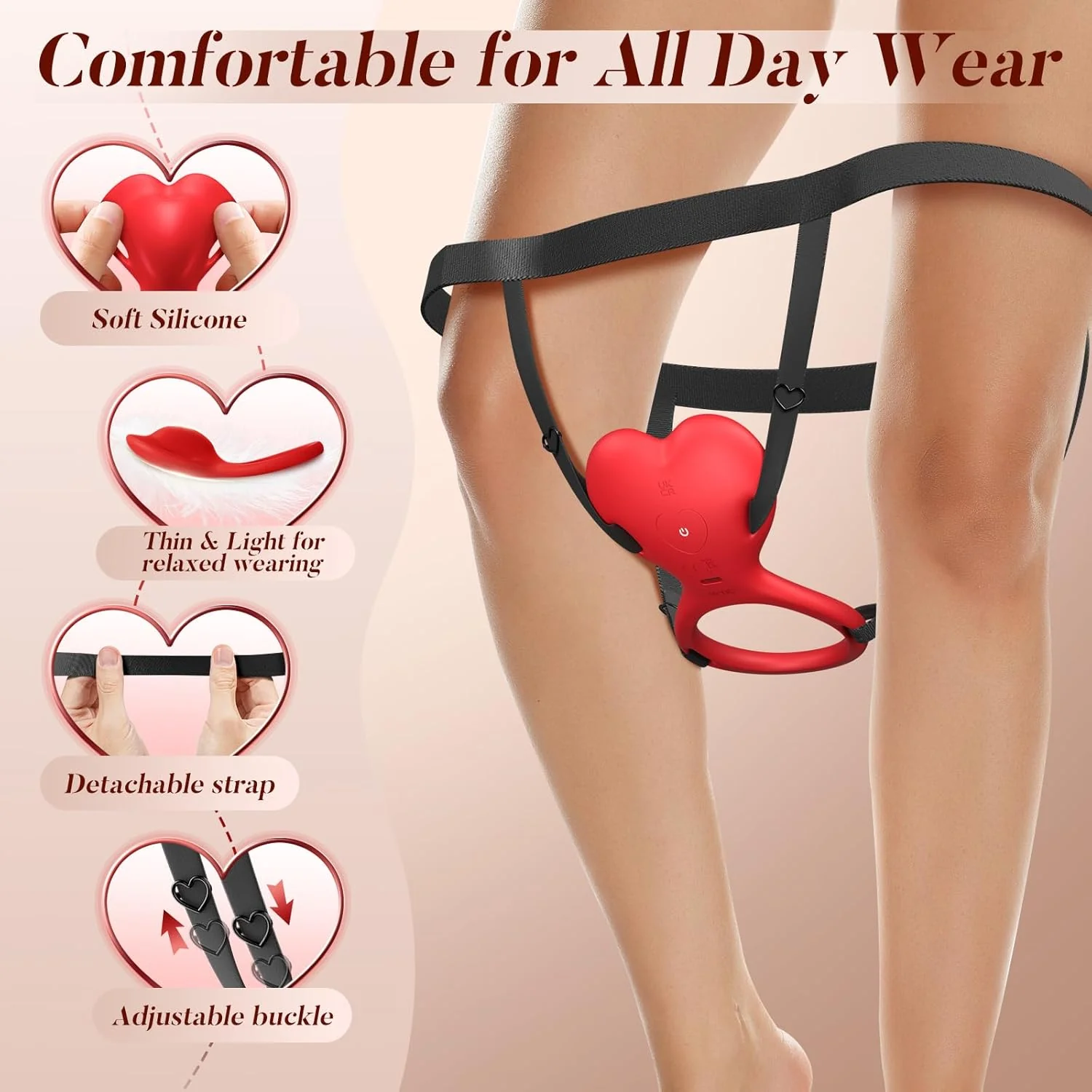 SilkLink Wearable Cock Ring Clit Stimulator Remote 10 Modes - Image 4