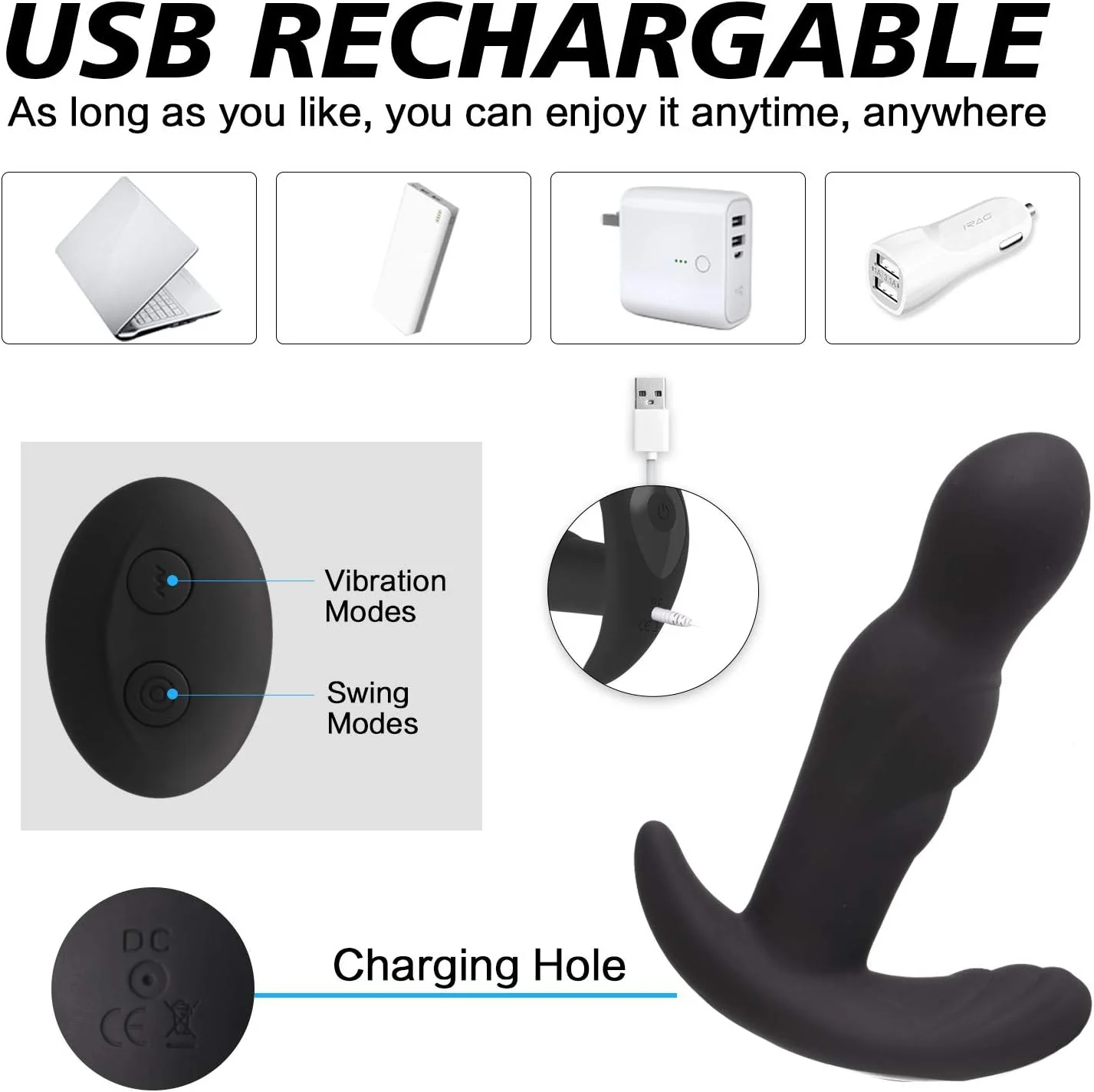CraveSurge 360° Rotating Anal & Prostate Vibrator with 10 Vibrations - Image 5