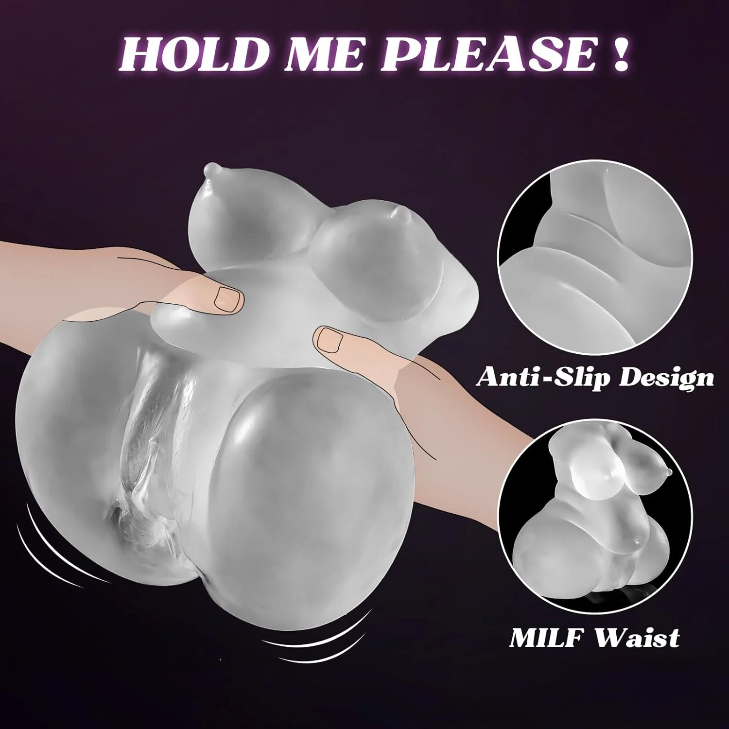 CurvyVision Transparent BBW Sex Doll Stroker - Image 2