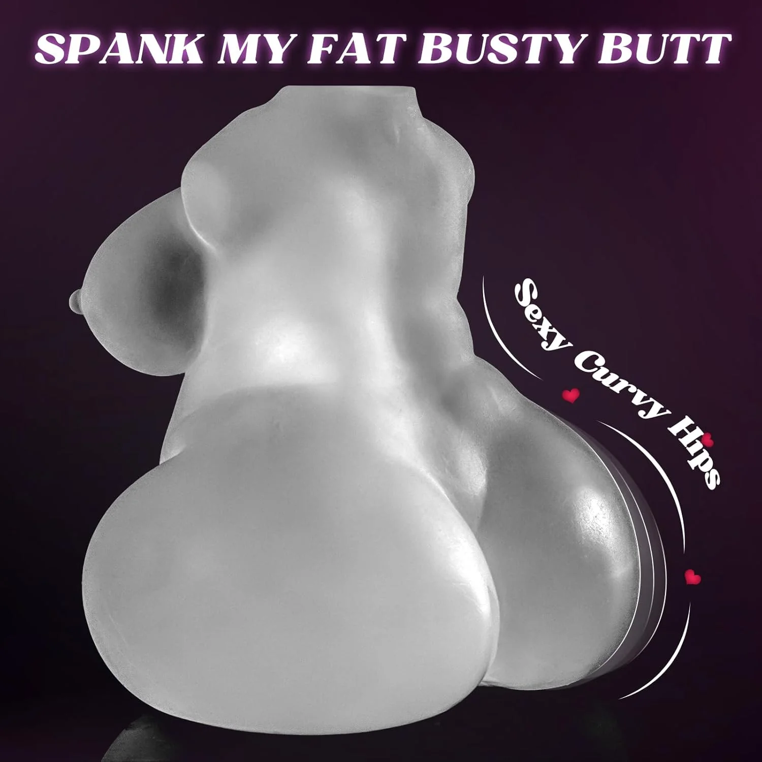 CurvyVision Transparent BBW Sex Doll Stroker - Image 3