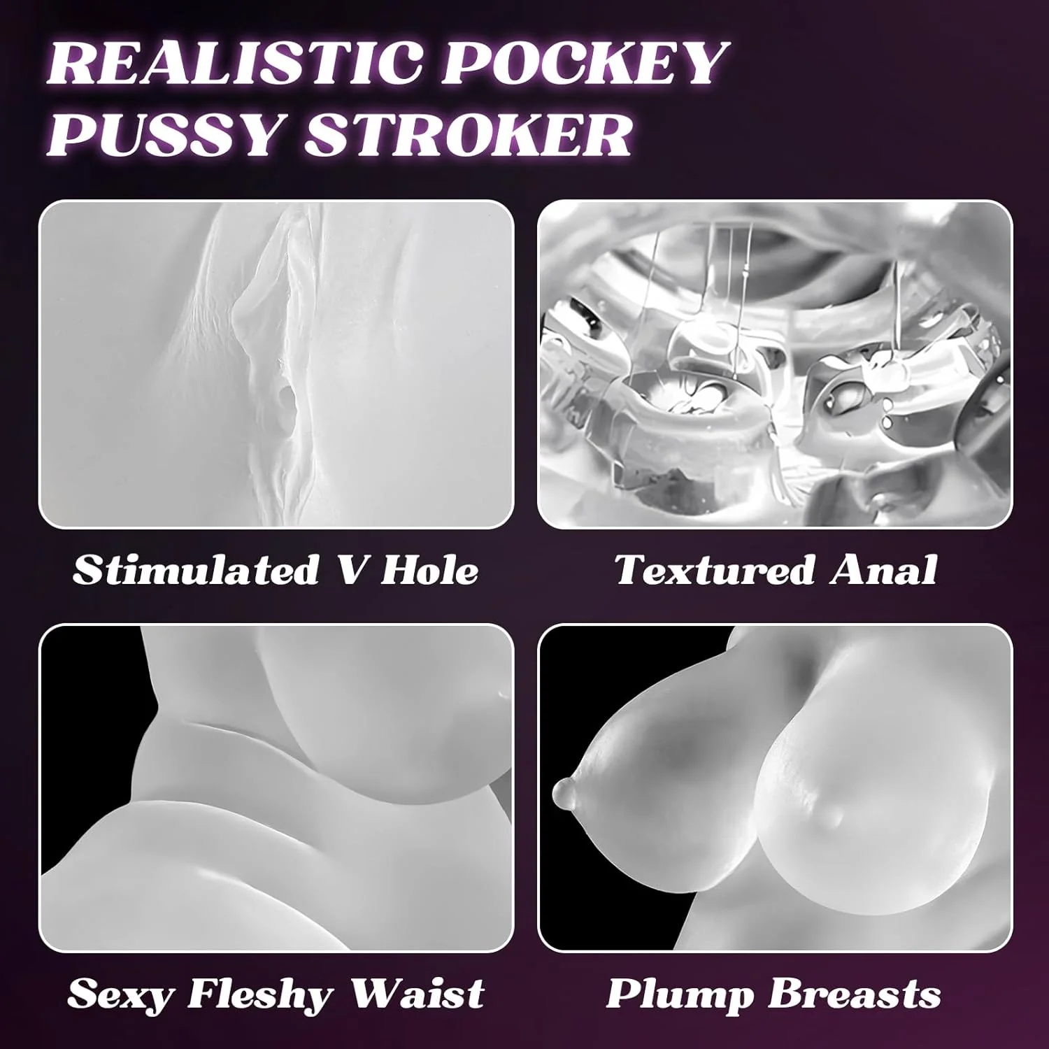 CurvyVision Transparent BBW Sex Doll Stroker - Image 4