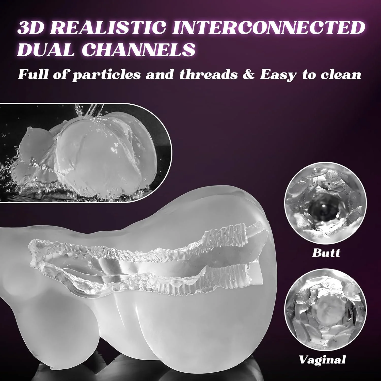 CurvyVision Transparent BBW Sex Doll Stroker - Image 6