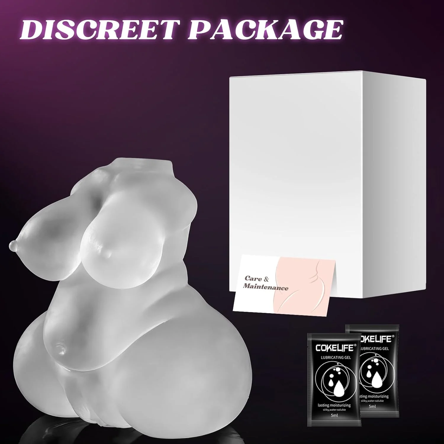 CurvyVision Transparent BBW Sex Doll Stroker - Image 8