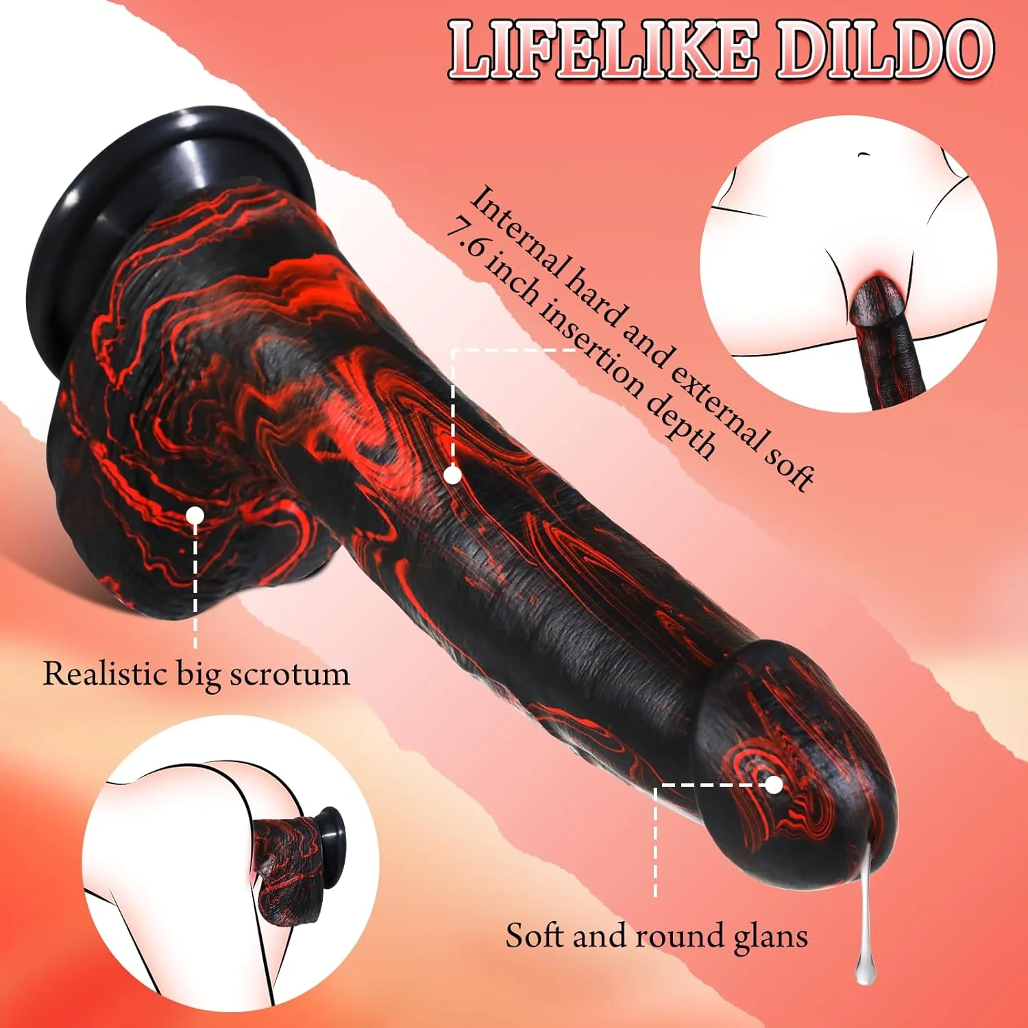 DeepGlide 10” Thick Thrusting Dildo Vibrator - Image 3