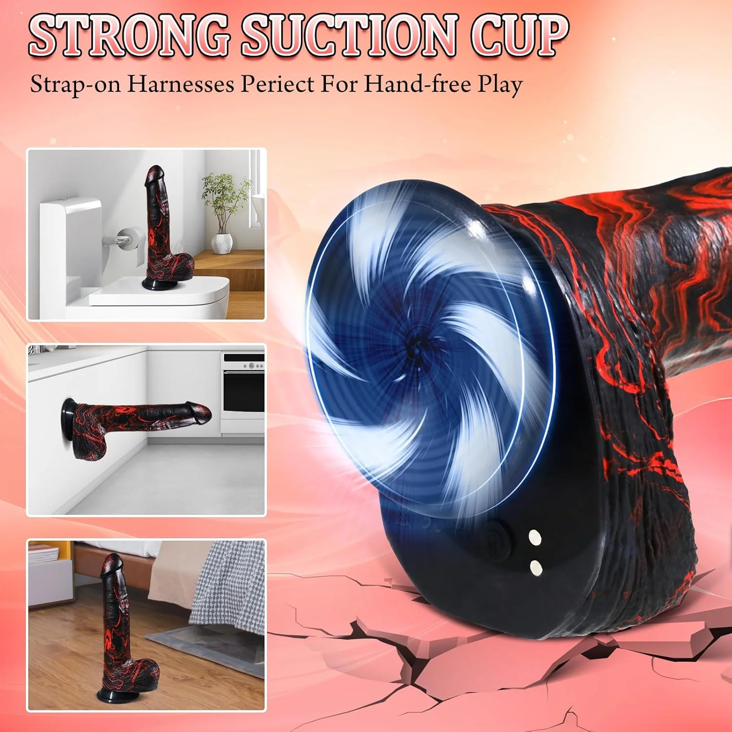 DeepGlide 10” Thick Thrusting Dildo Vibrator - Image 5