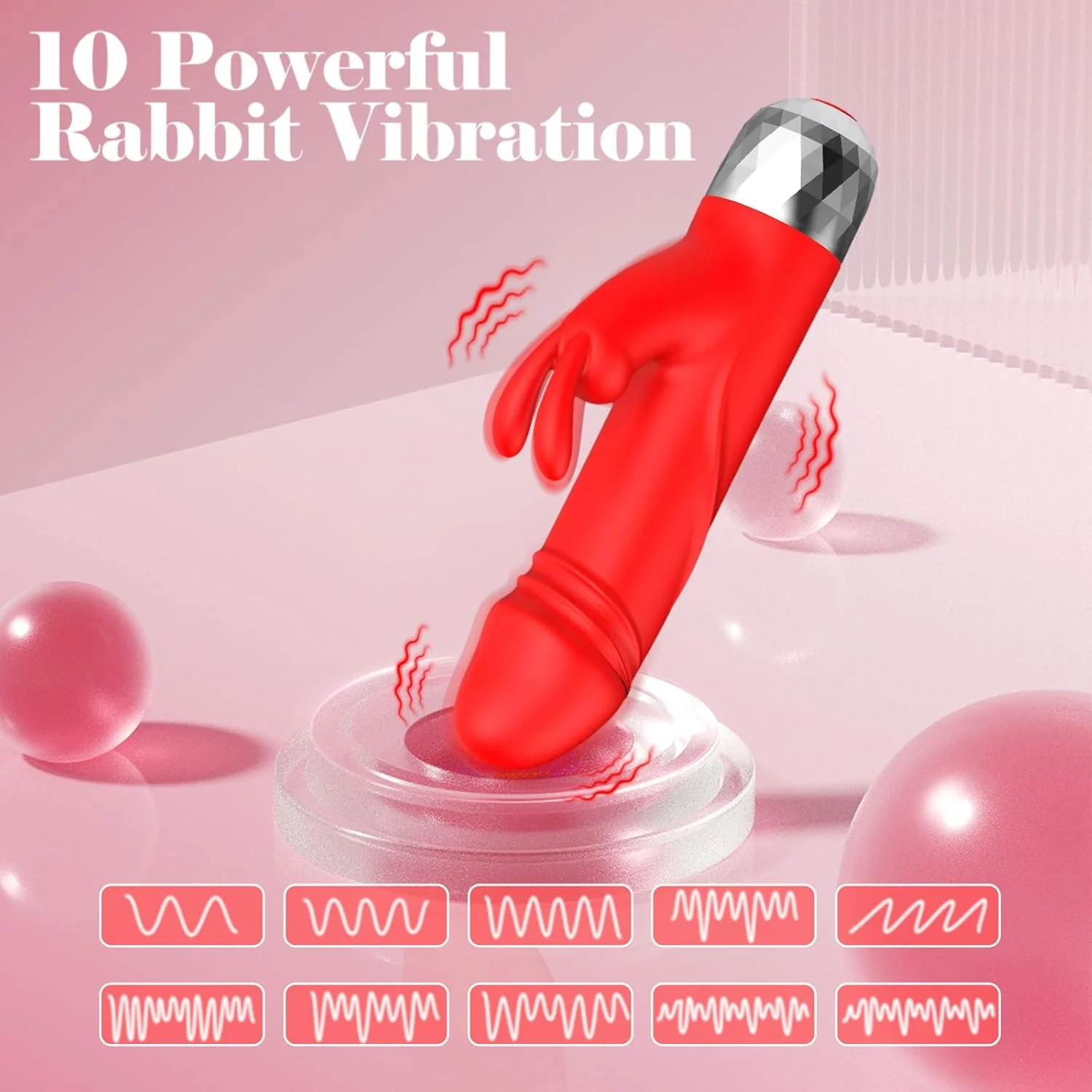 PocketPulseX Mini Rabbit Bullet Vibrator 12 Modes USB Compact - Image 3