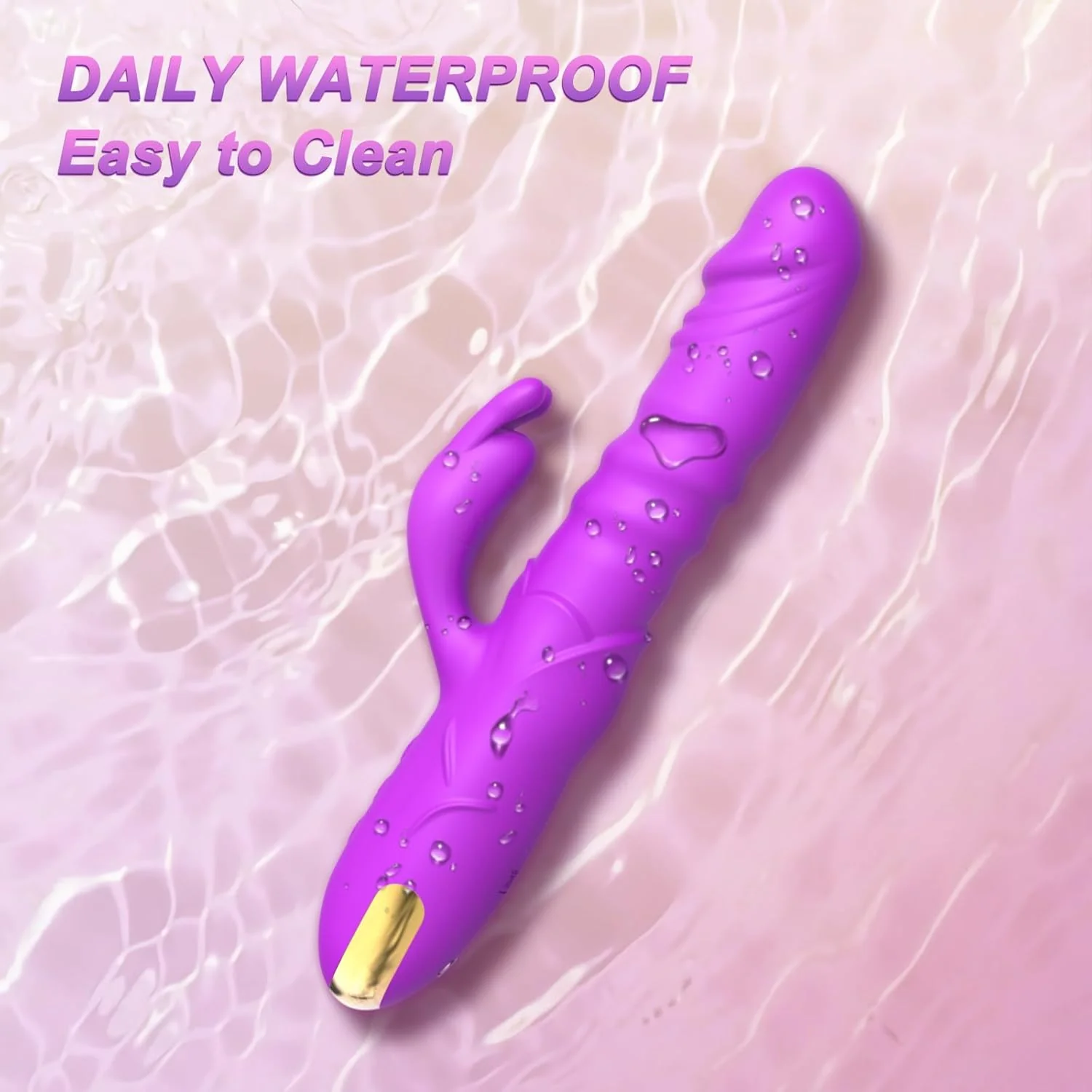 RoseAura Thrusting Rabbit Vibrator 3 Thrust 10 Modes Silicone - Image 7