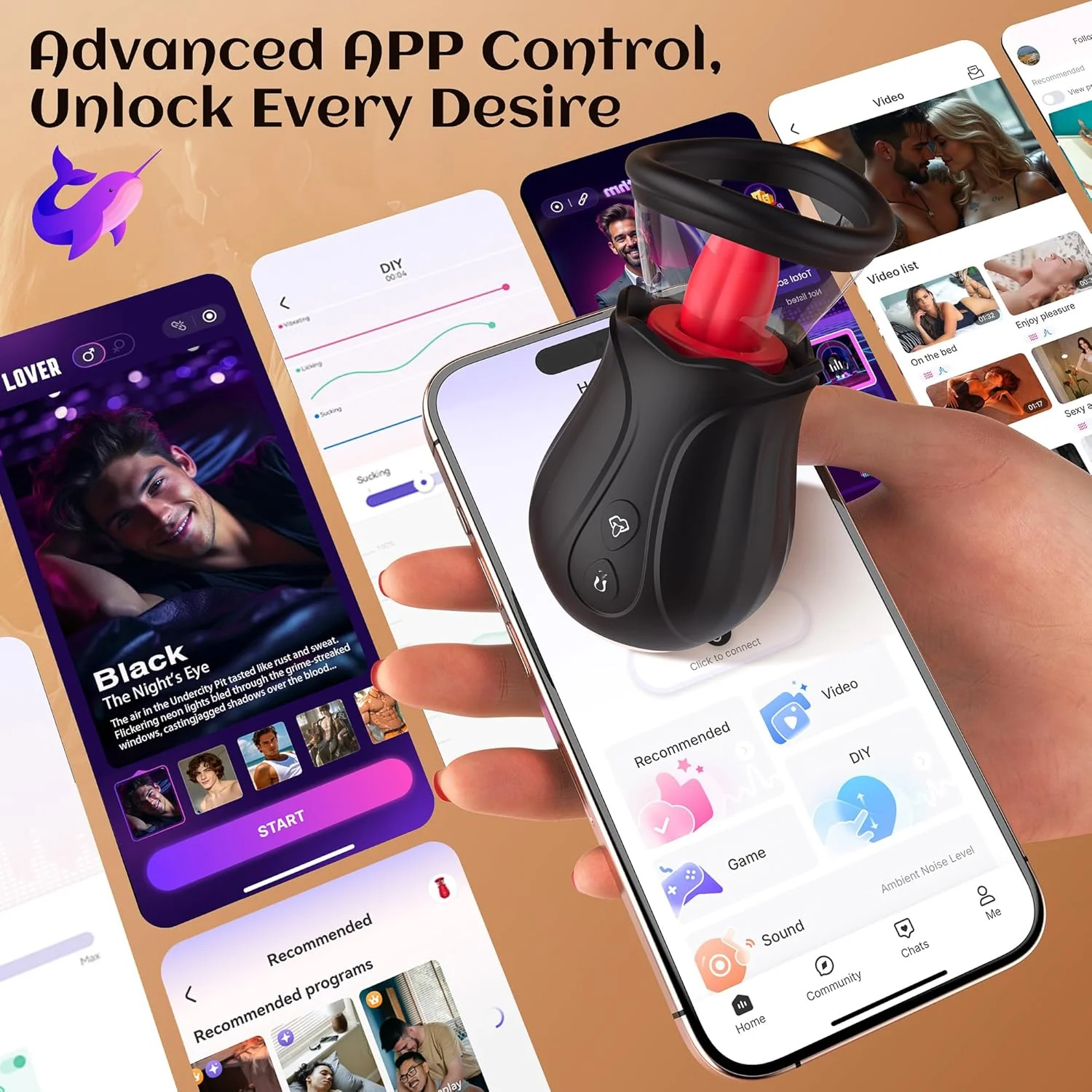 Rosynex AI Rose Vibrator Suction Licking App Control - Image 4