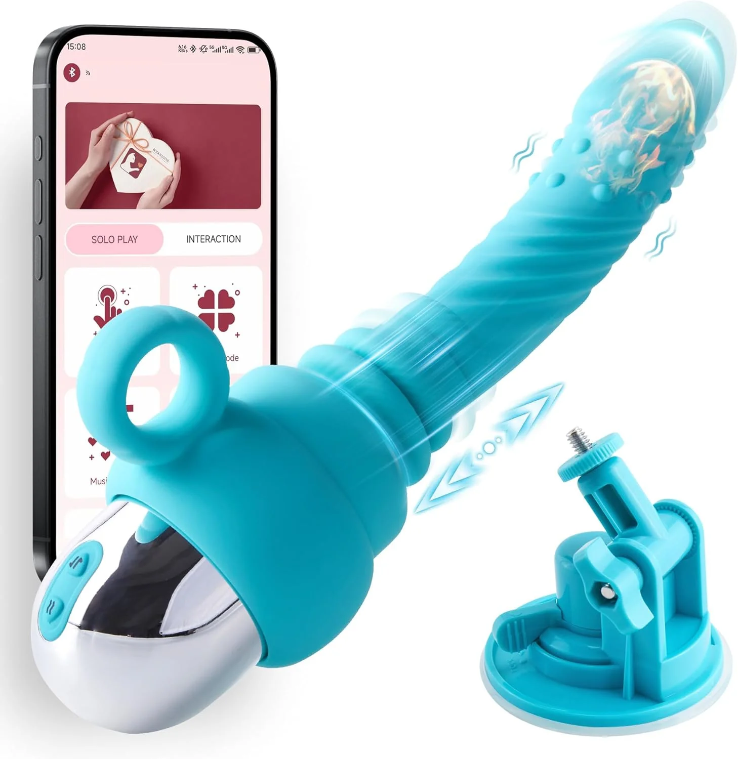 PulseRide Portable Thrusting Dildo with App Control - Image 11