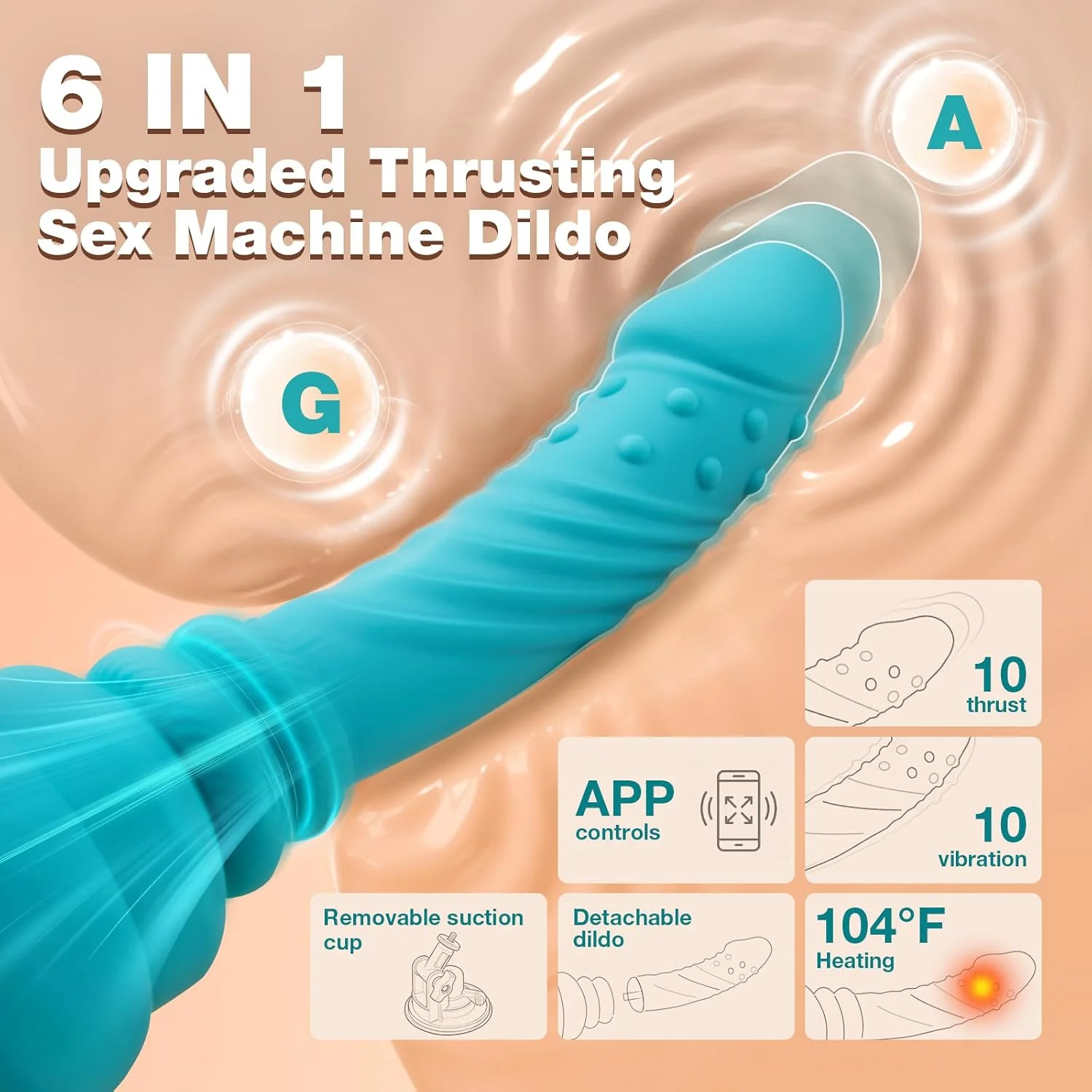 PulseRide Portable Thrusting Dildo with App Control - Image 2