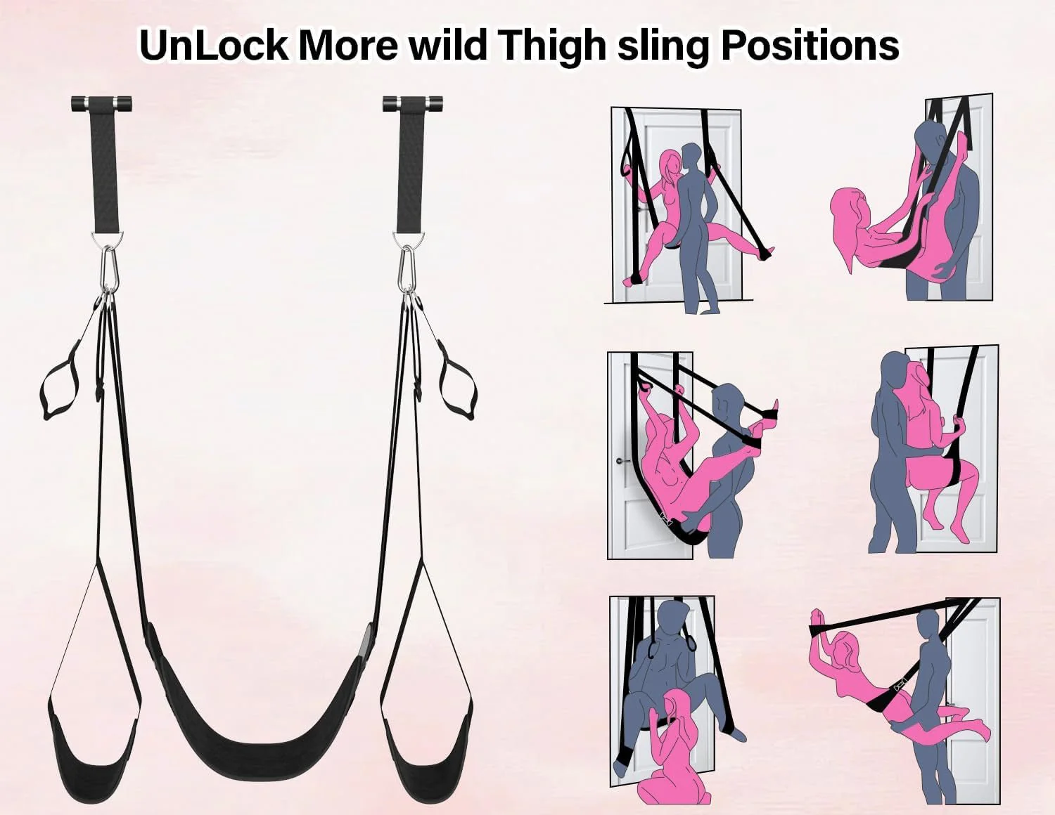 ElarisX Adjustable Door Swing with Handles - Image 2