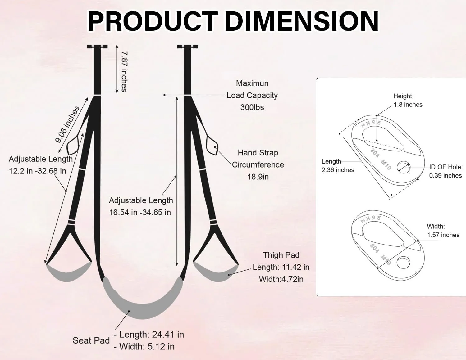 ElarisX Adjustable Door Swing with Handles - Image 6