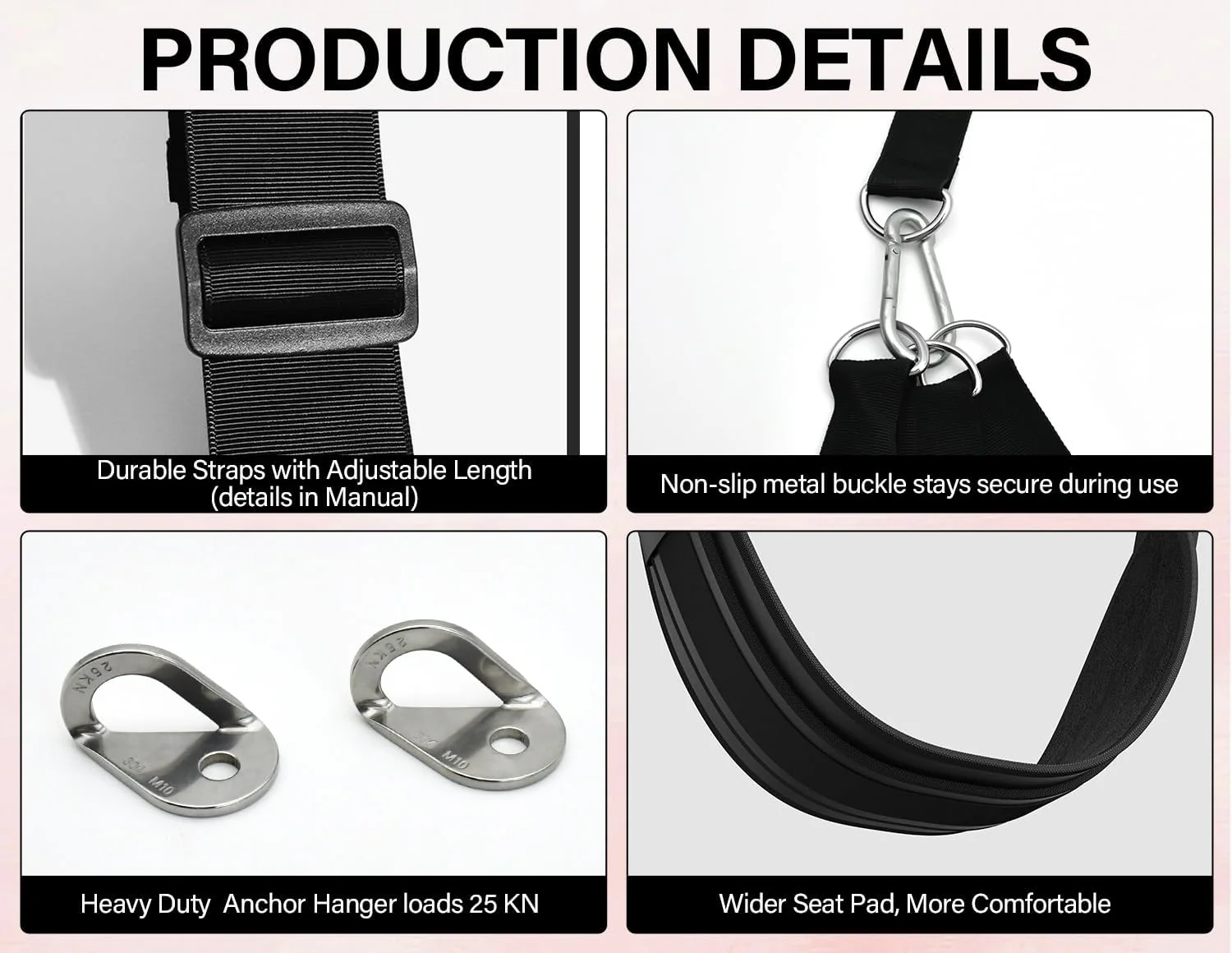 ElarisX Adjustable Door Swing with Handles - Image 7