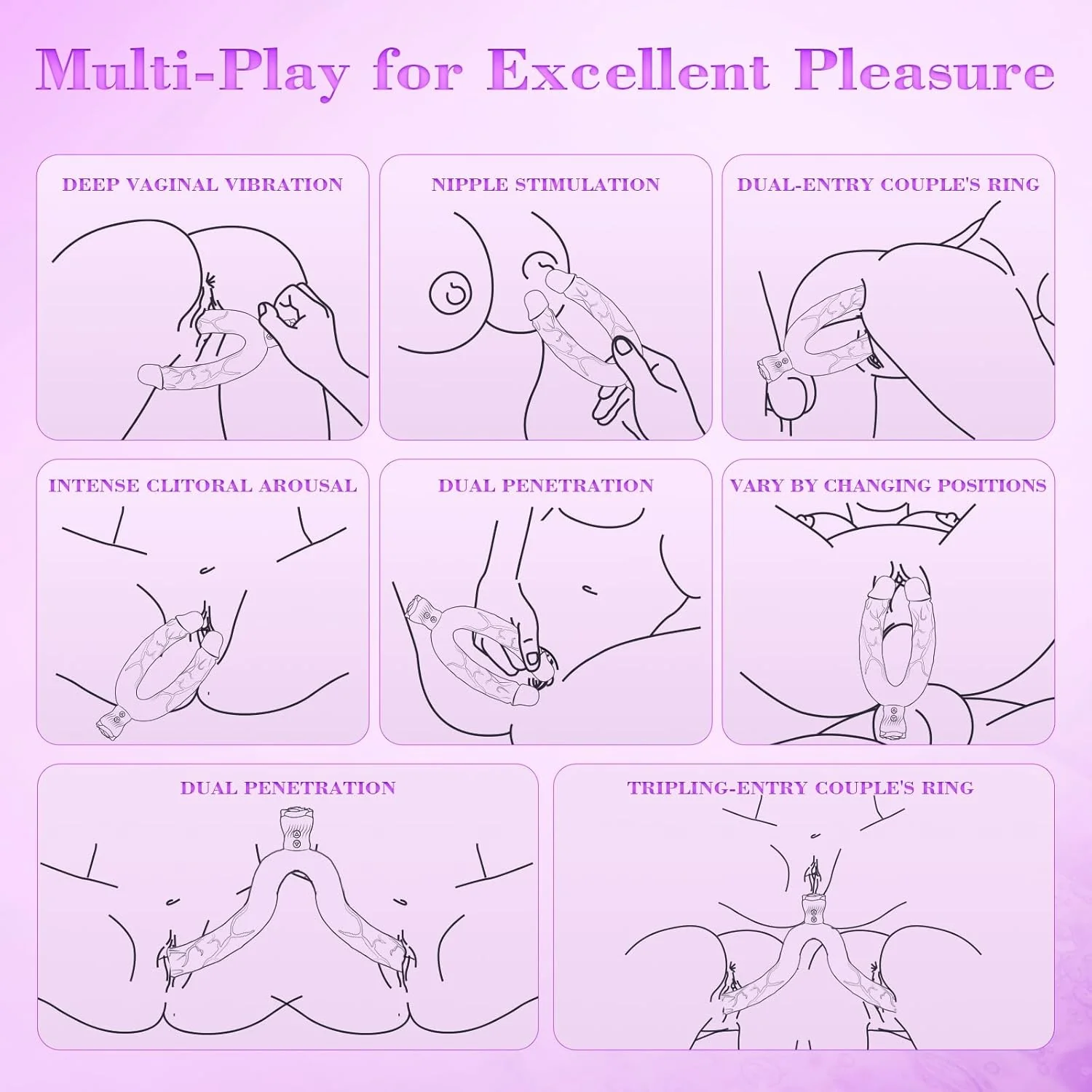 RoseFlex 15.75” Double-Ended Vibrating Dildo 10 Modes - Image 3