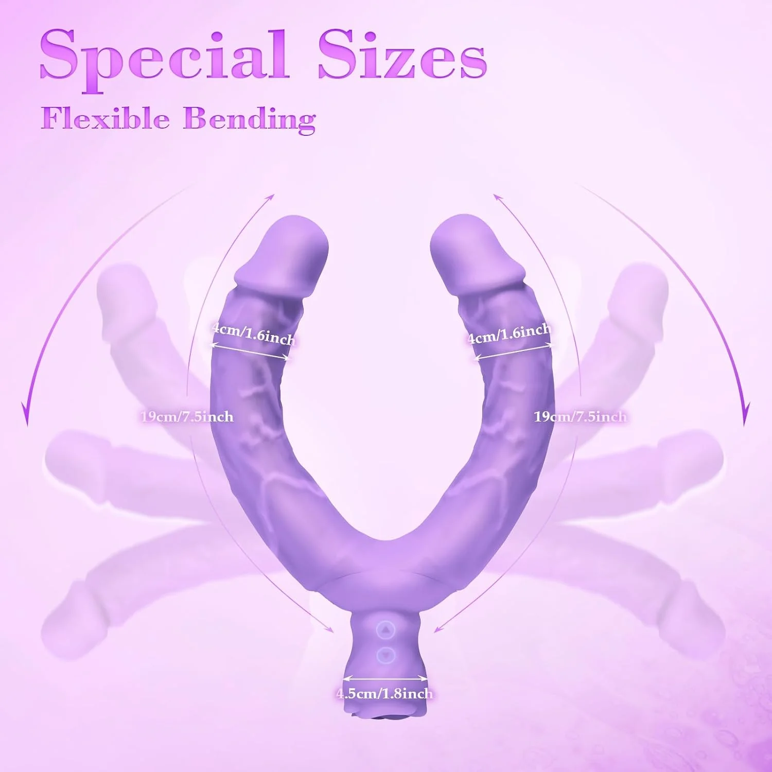 RoseFlex 15.75” Double-Ended Vibrating Dildo 10 Modes - Image 4