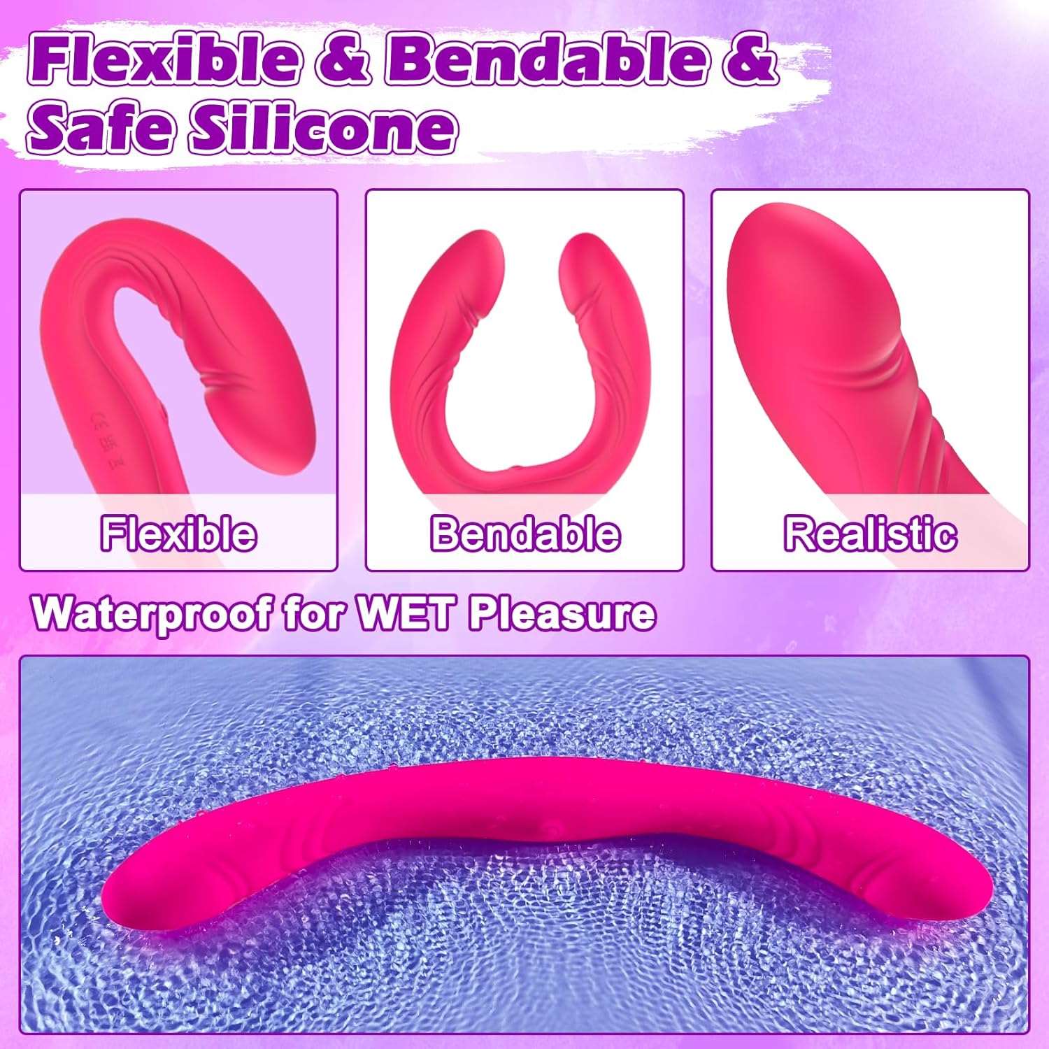 TwinTease 9 Vibrations Dual Dildo Vibrator - Image 6