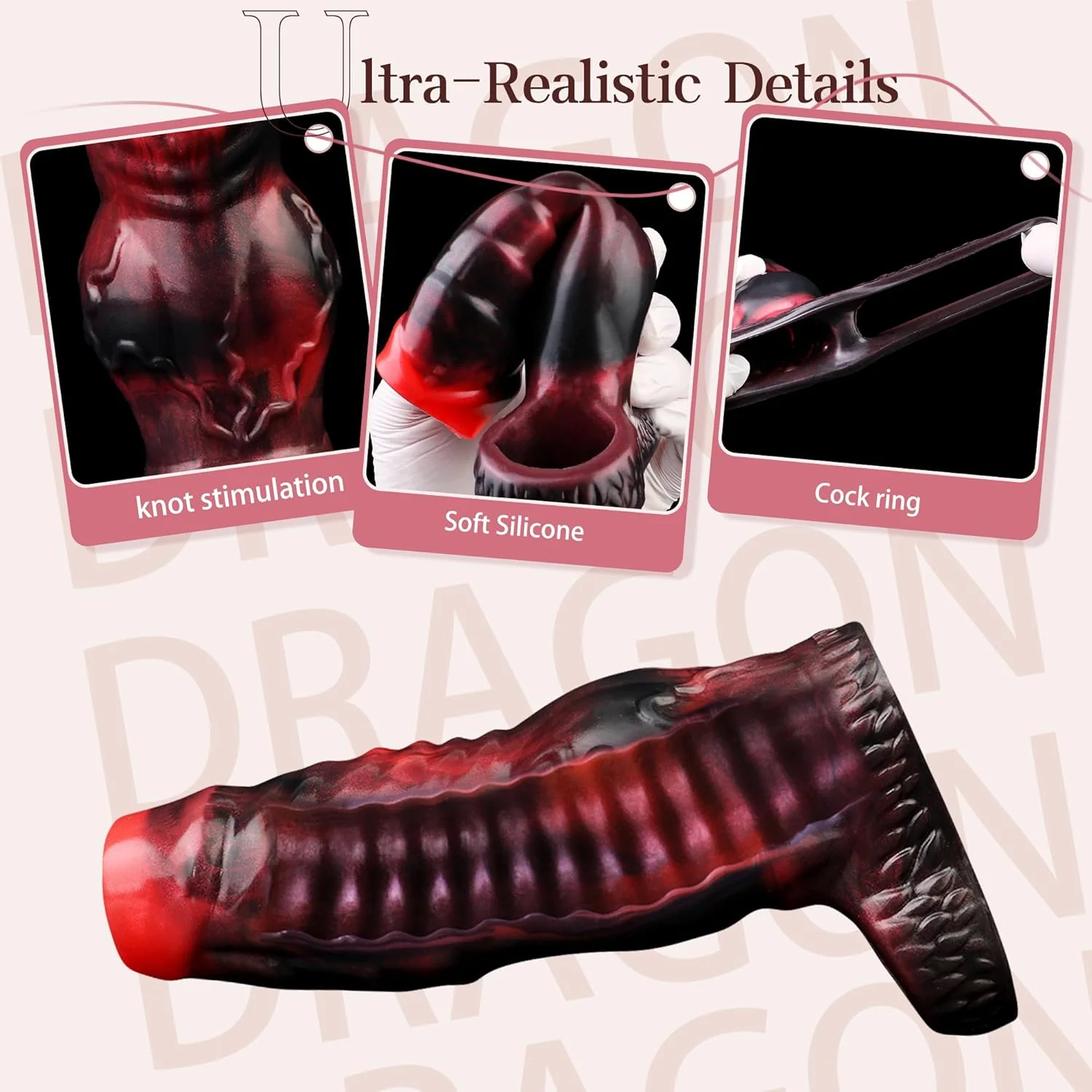 DragonGrip Penis Sleeve Silicone Girth Enhancer - Image 4