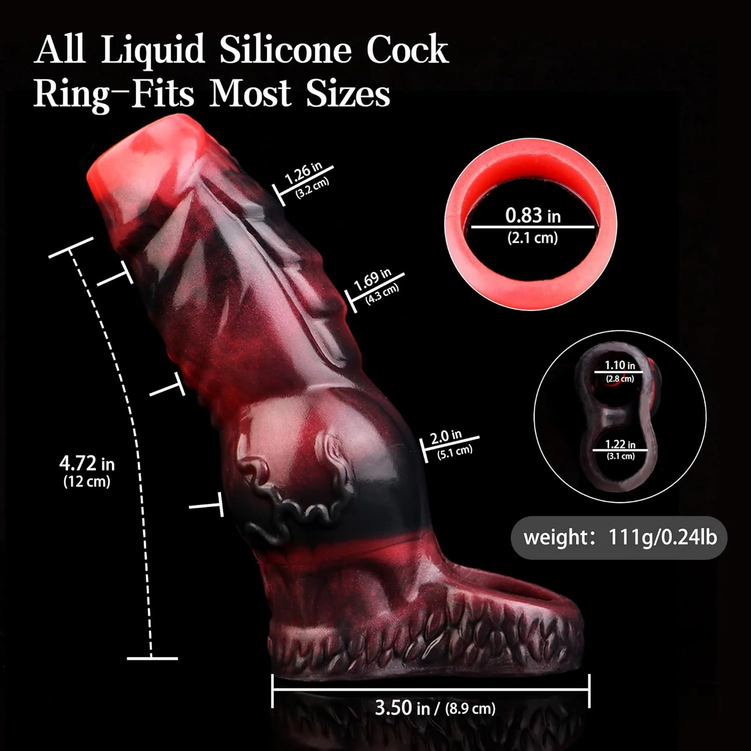 DragonGrip Penis Sleeve Silicone Girth Enhancer - Image 5