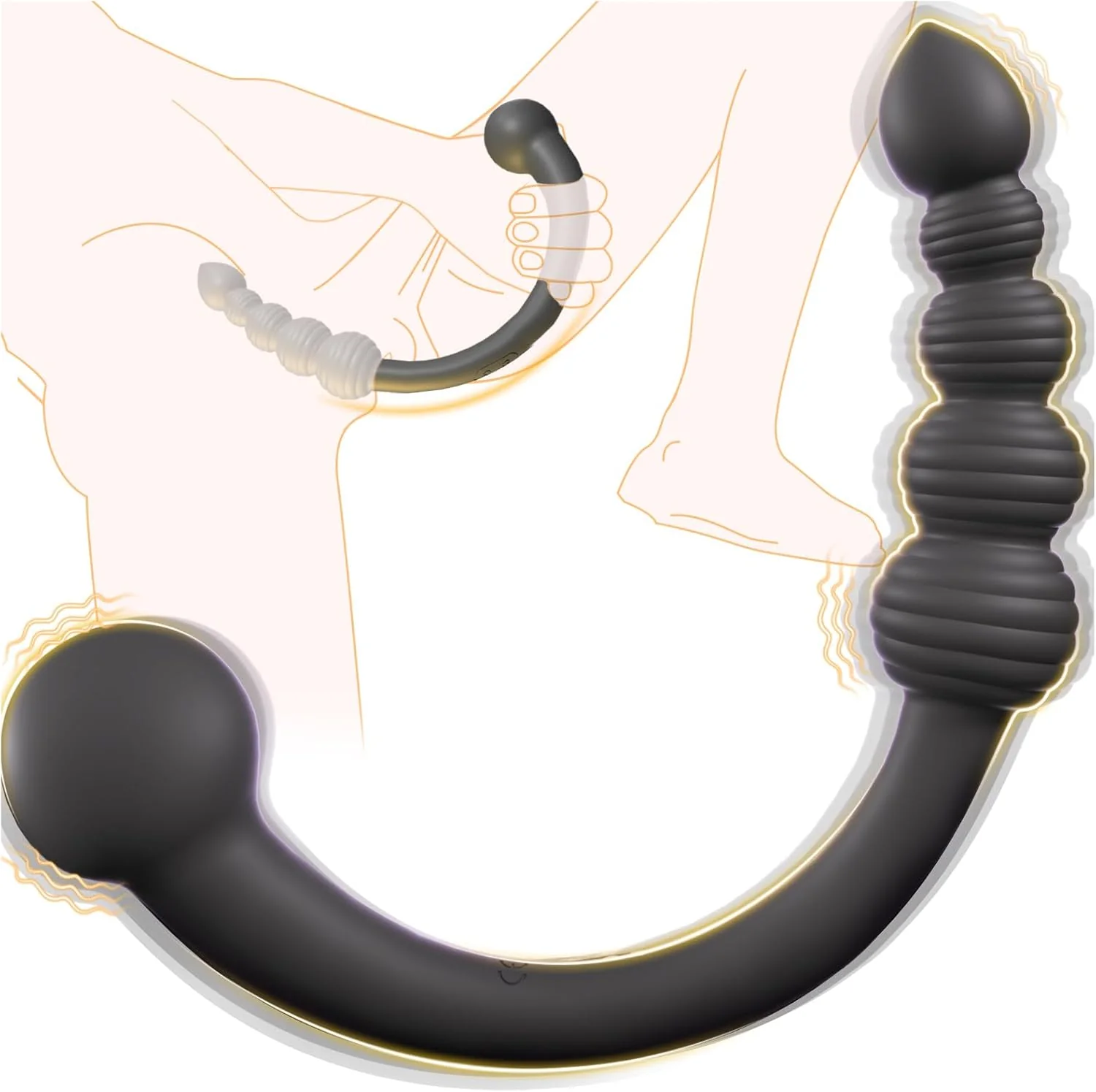 CurvePulse Dual-Ended Vibrating Prostate Massager 9 Modes