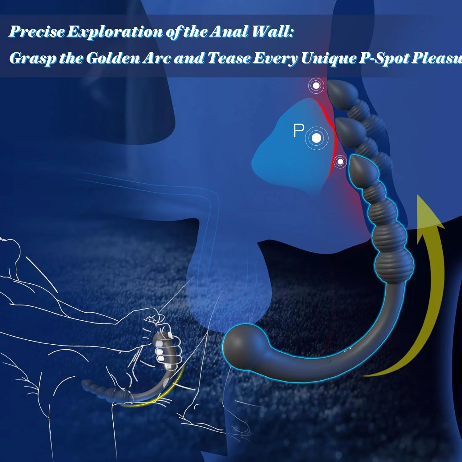CurvePulse Dual-Ended Vibrating Prostate Massager 9 Modes - Image 5