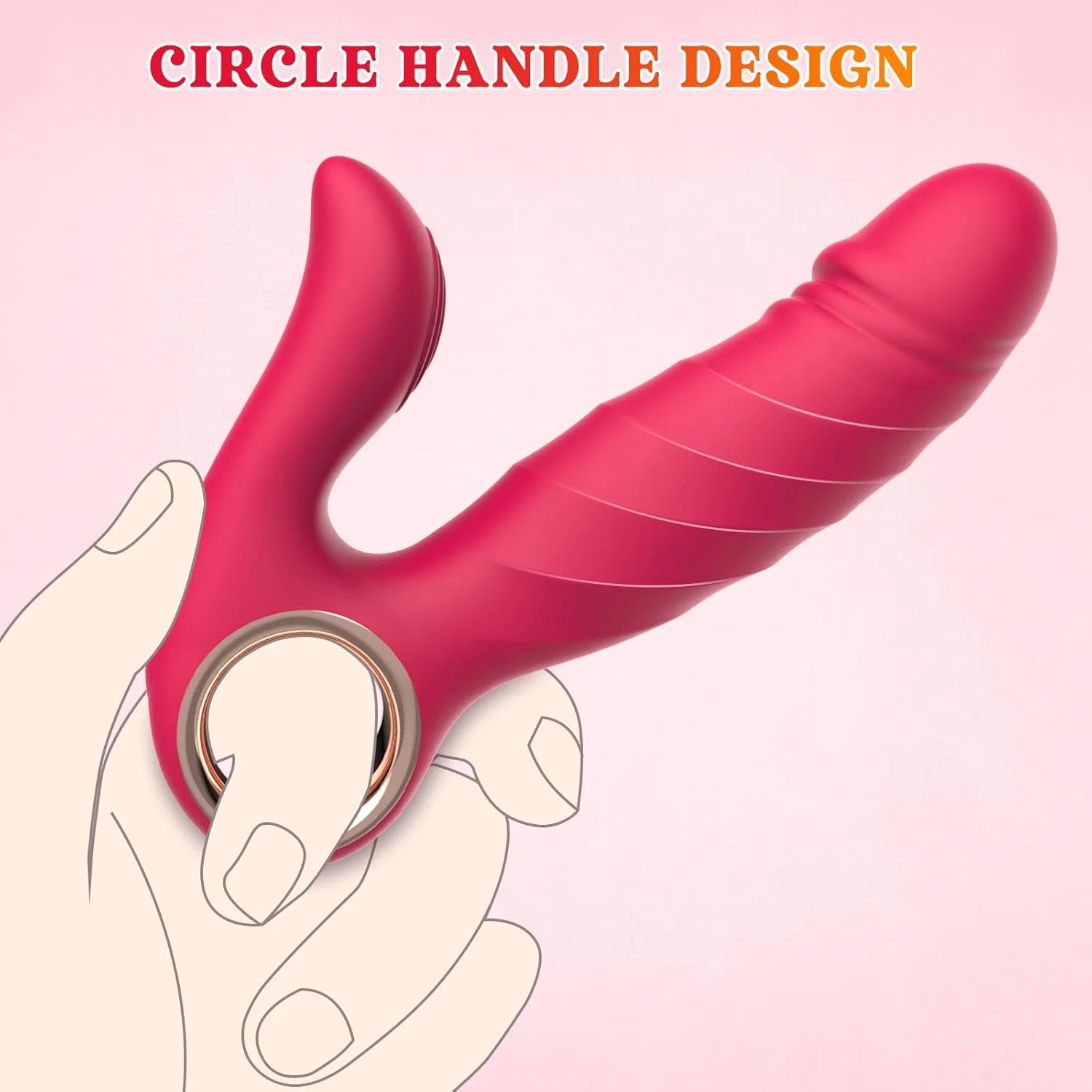 DualMotion 2-in-1 Thrusting & Vibrating G-Spot Clitoral Vibrator | Waterproof & Quiet - Image 4